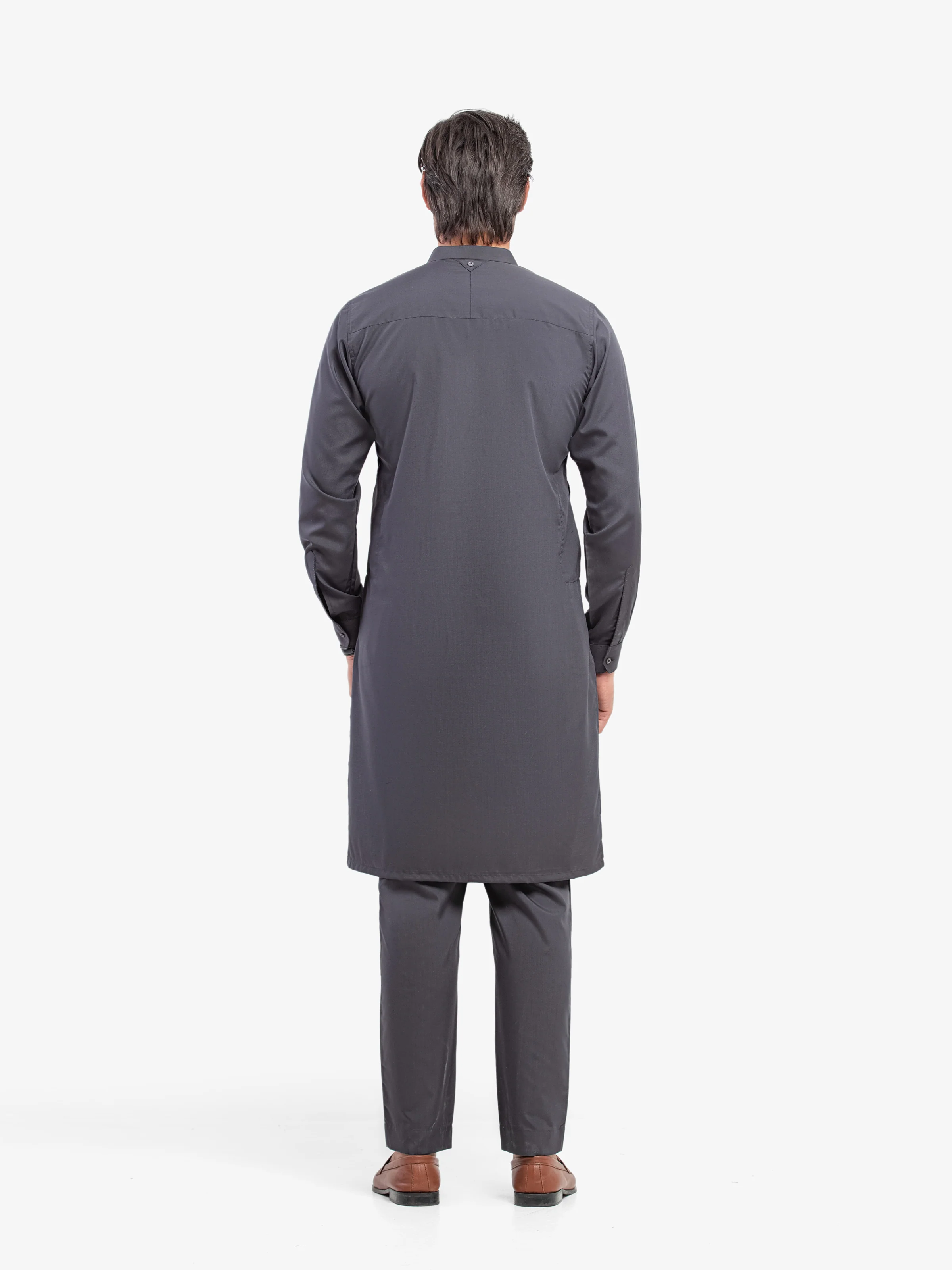 Men's Charcoal Kurta Pajama - EMTKPT5-083 - Image 6