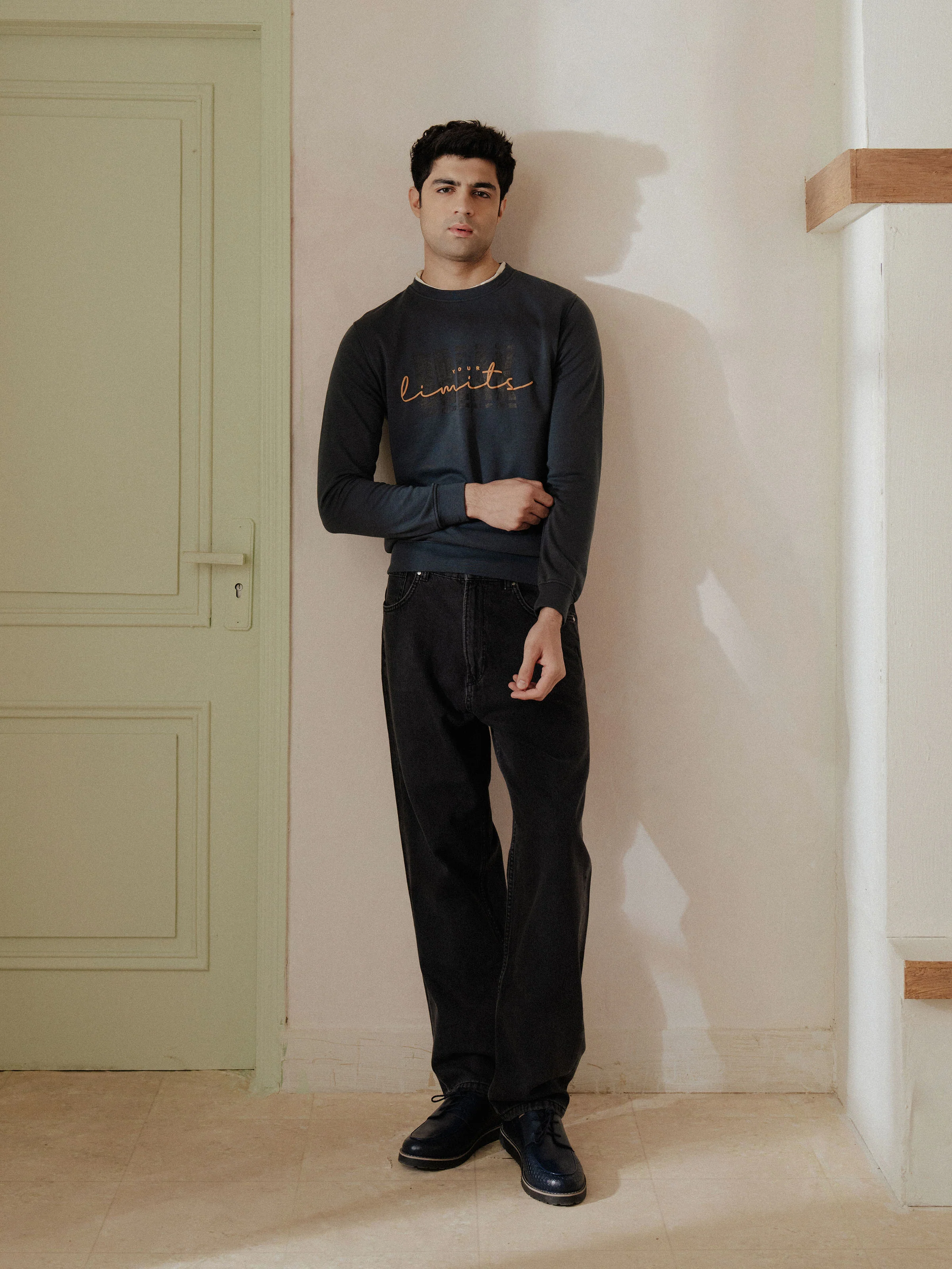 Men's Charcoal Sweatshirt - EMTSS5-007 - Image 2