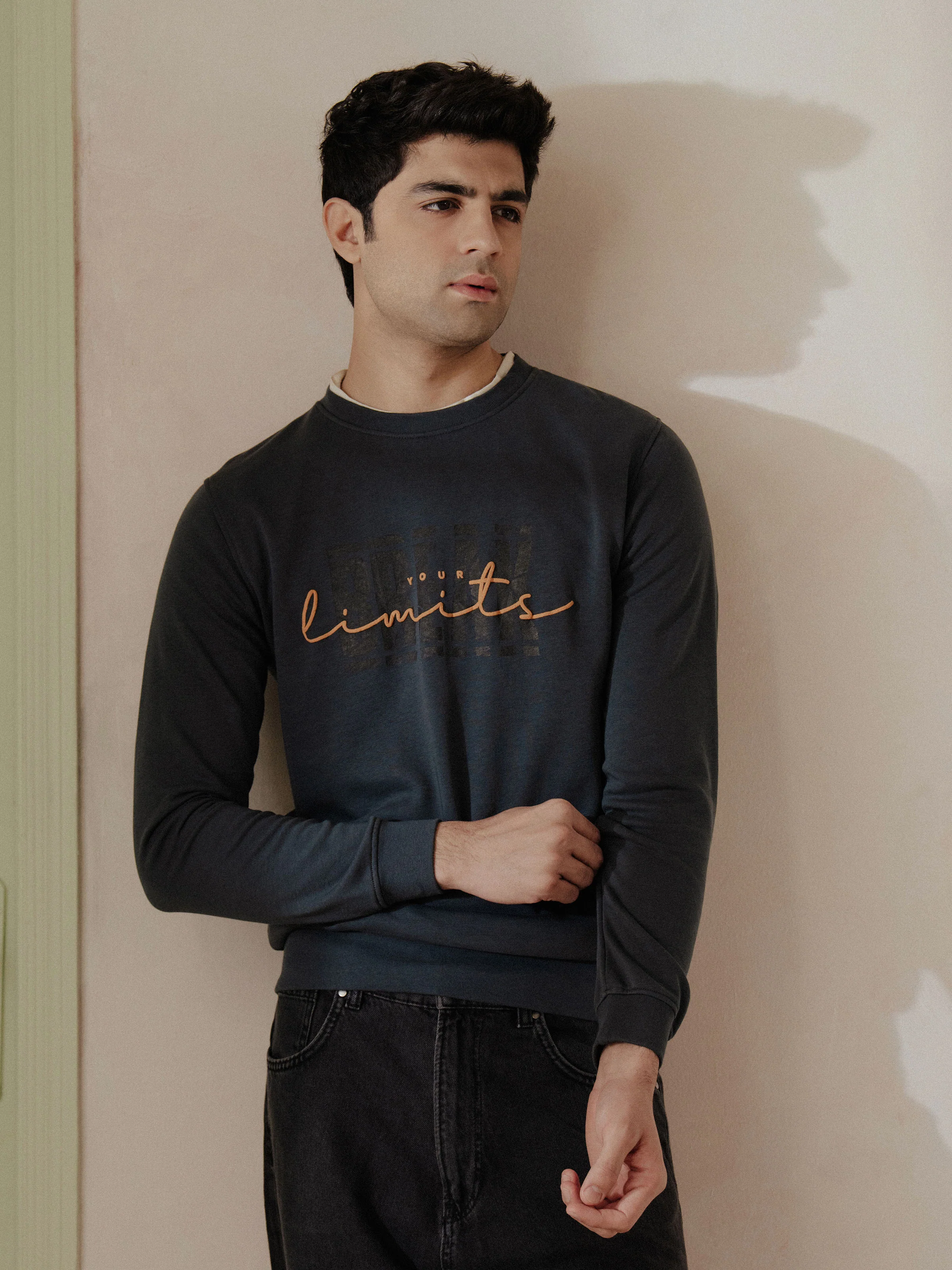 Men's Charcoal Sweatshirt - EMTSS5-007 - Image 3