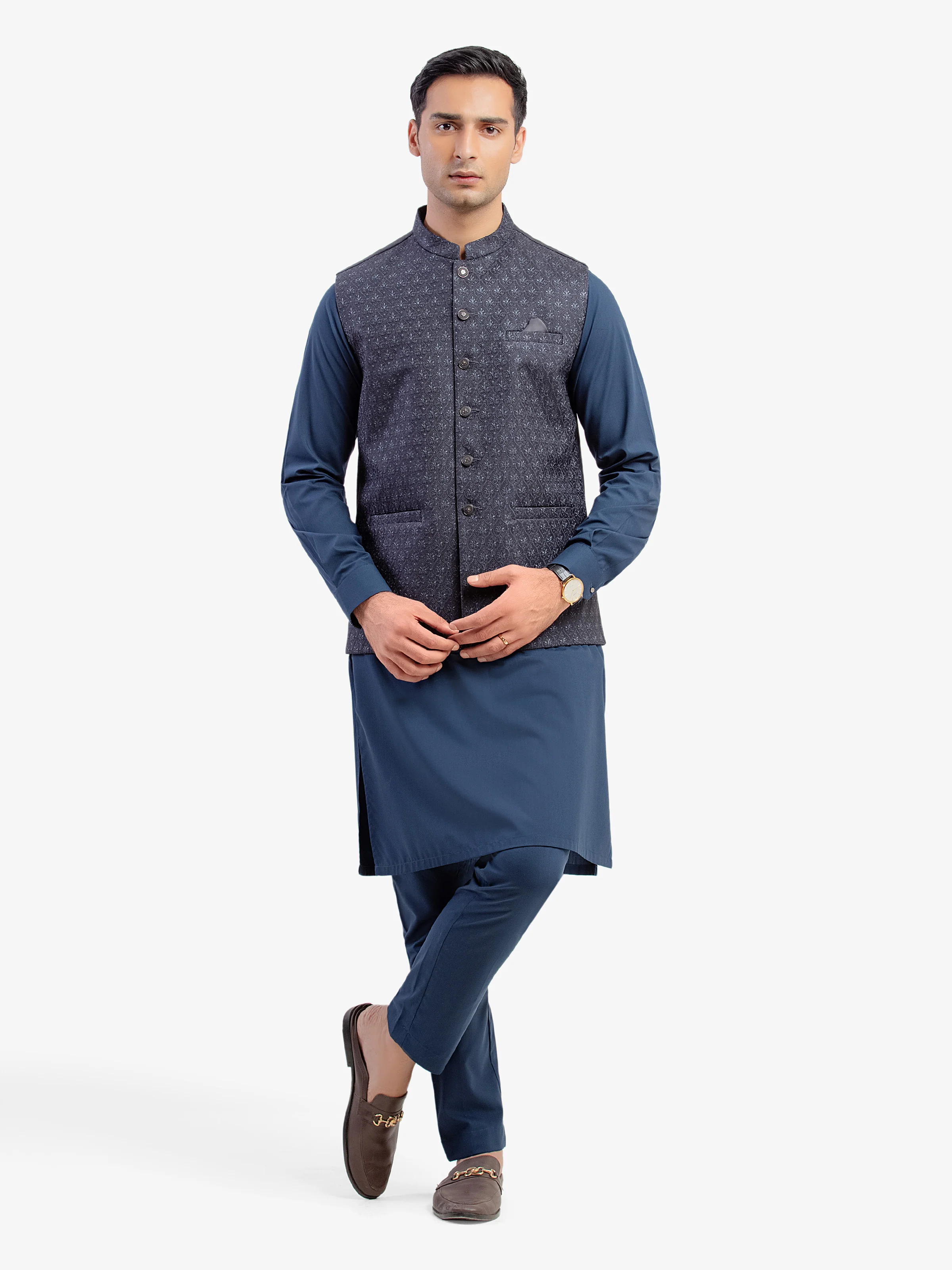 Men's Charcoal Waist Coat - EMTWC5-35961 - Image 2