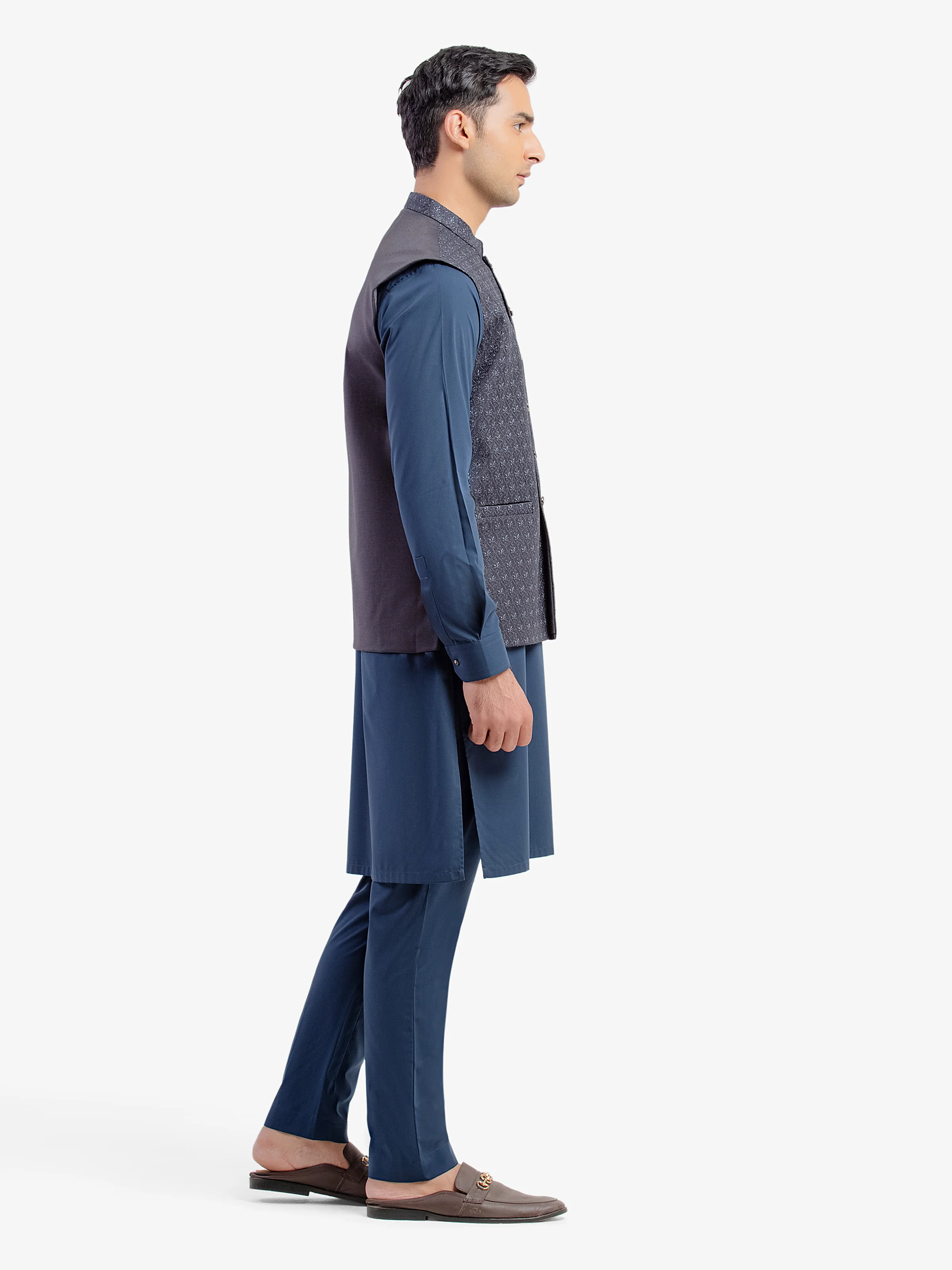 Men's Charcoal Waist Coat - EMTWC5-35961 - Image 4