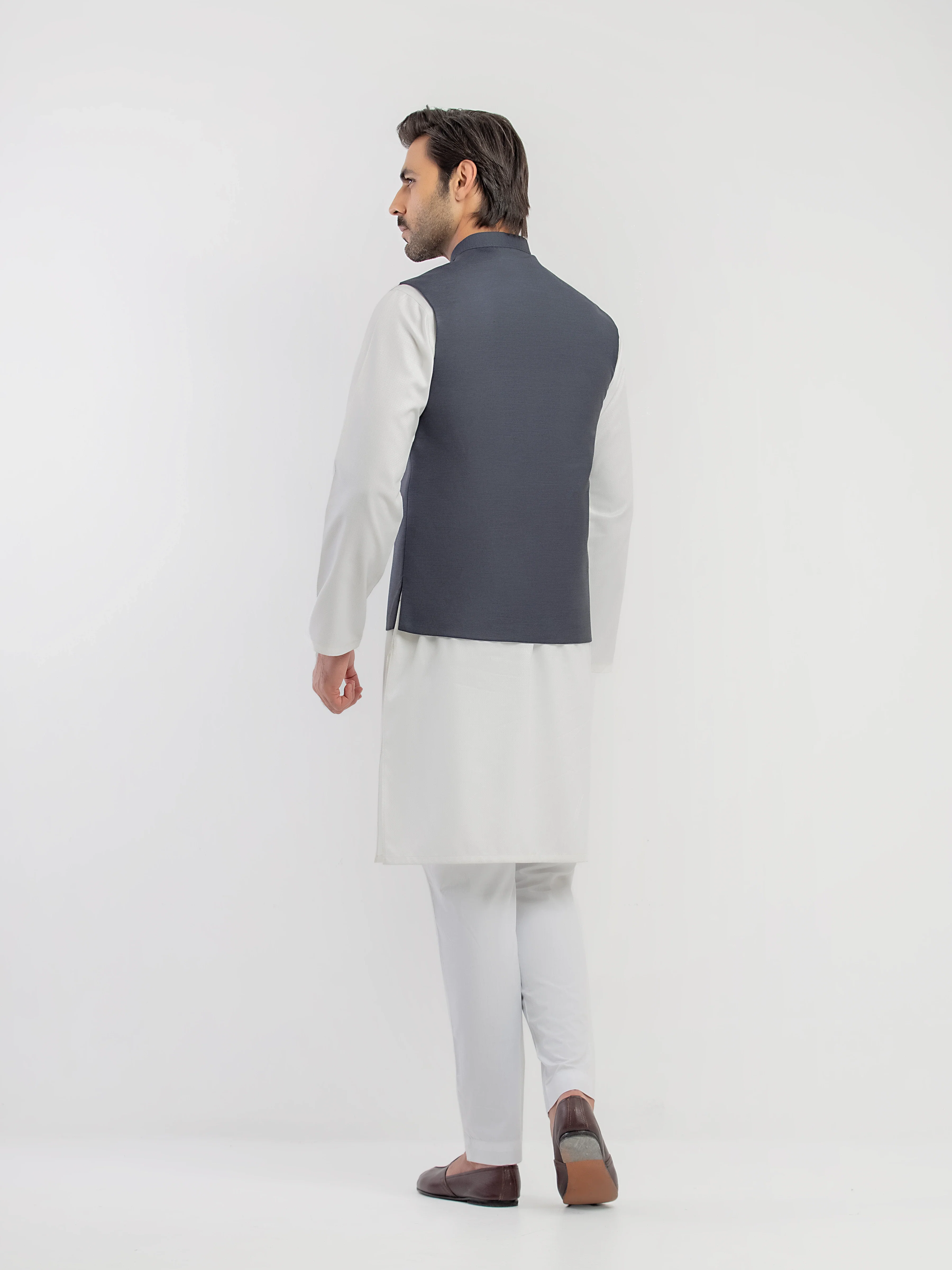 Men's Charcoal Waist Coat - EMTWCP5-35989 - Image 5