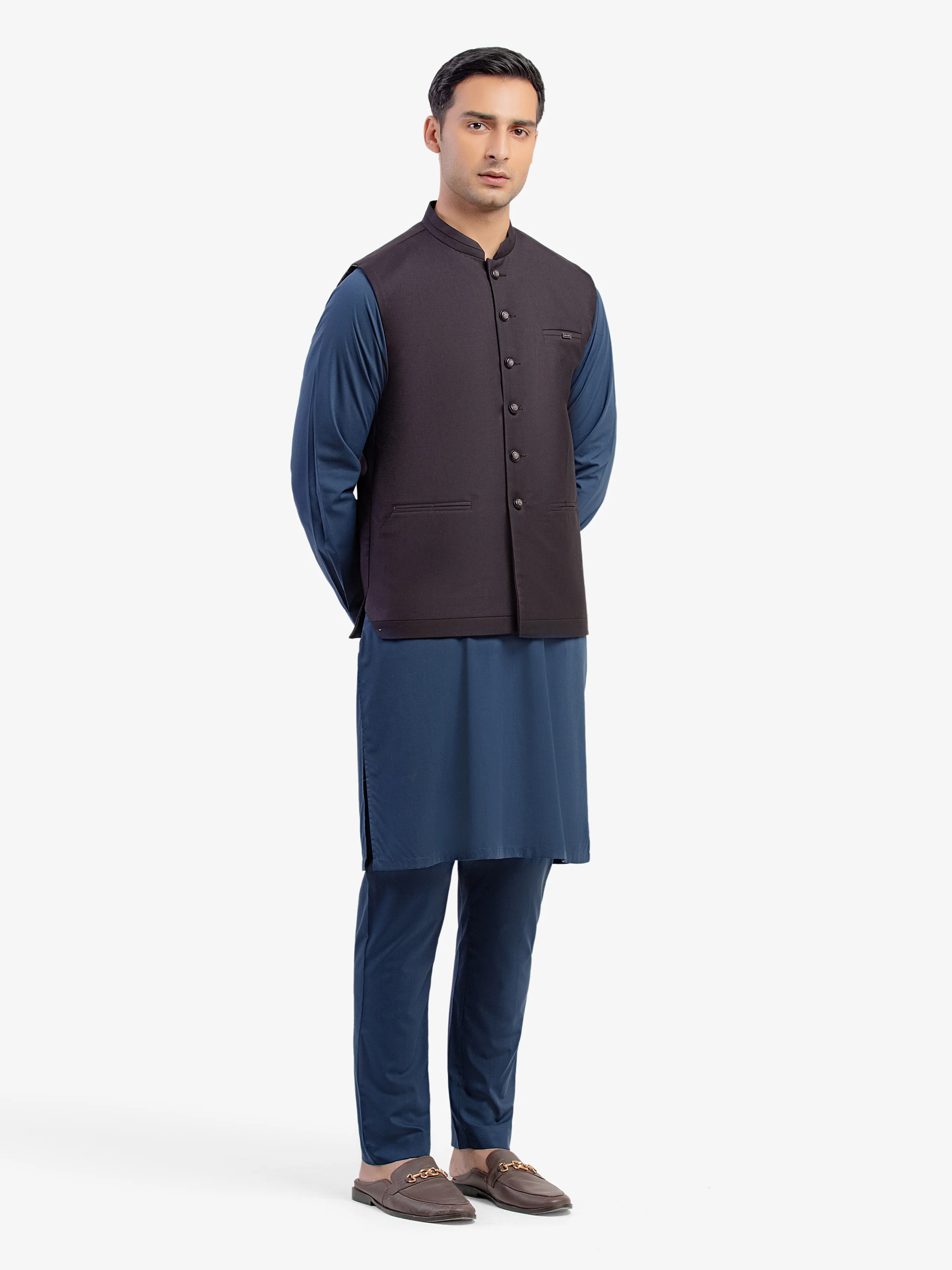 Men's Charcoal Waist Coat - EMTWCP5-35992 - Image 2