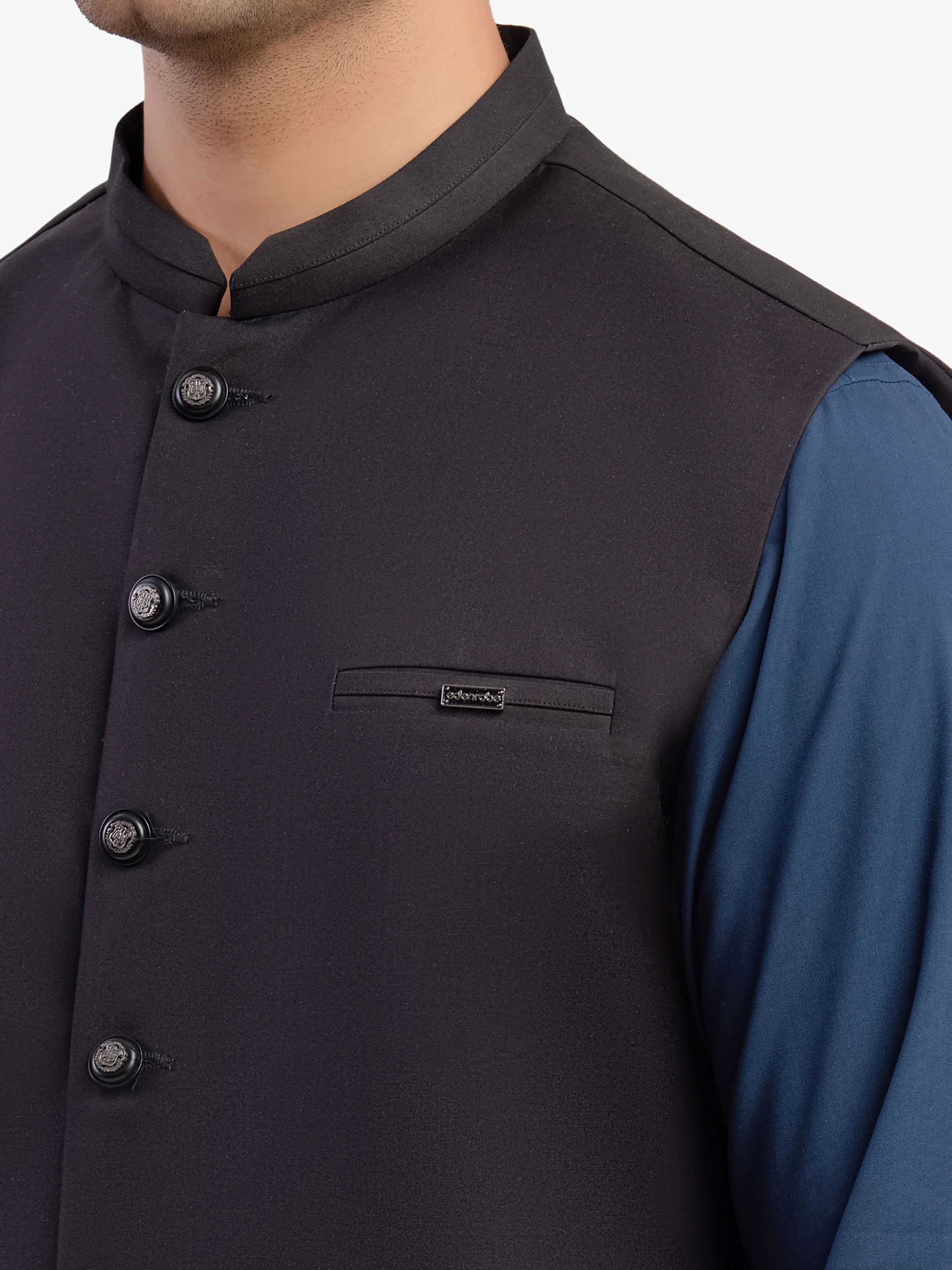 Men's Charcoal Waist Coat - EMTWCP5-35992 - Image 4