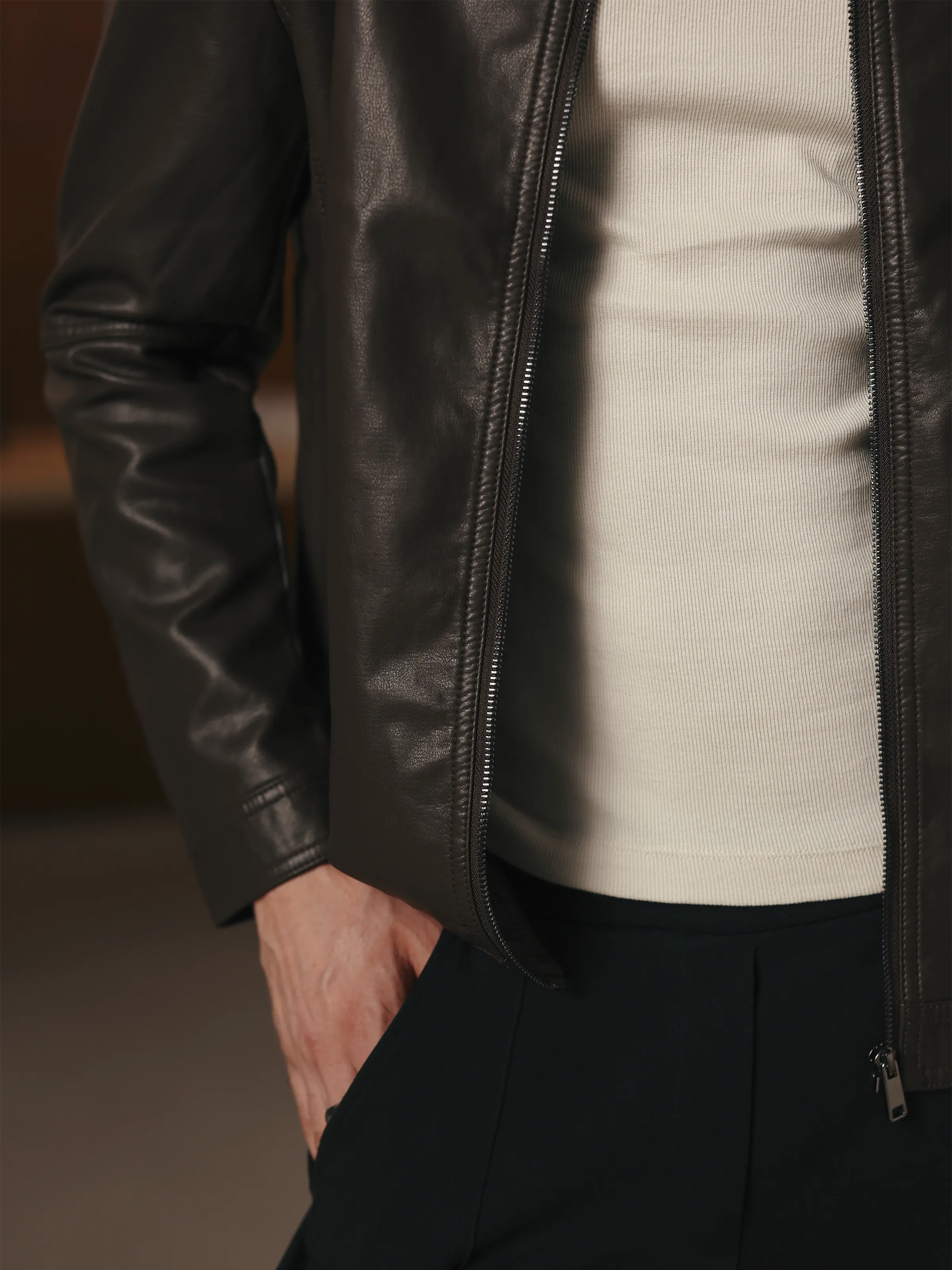 Men's Chocolate Brown Jacket - EMTJ5-001 - Image 4