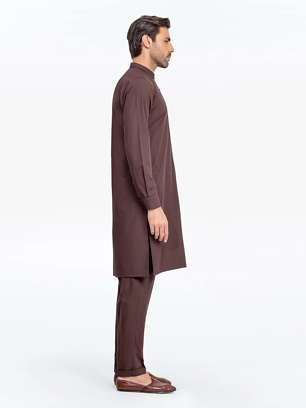 Men's Chocolate Brown Kurta Pajama - EMTKPT24-024 - Image 3