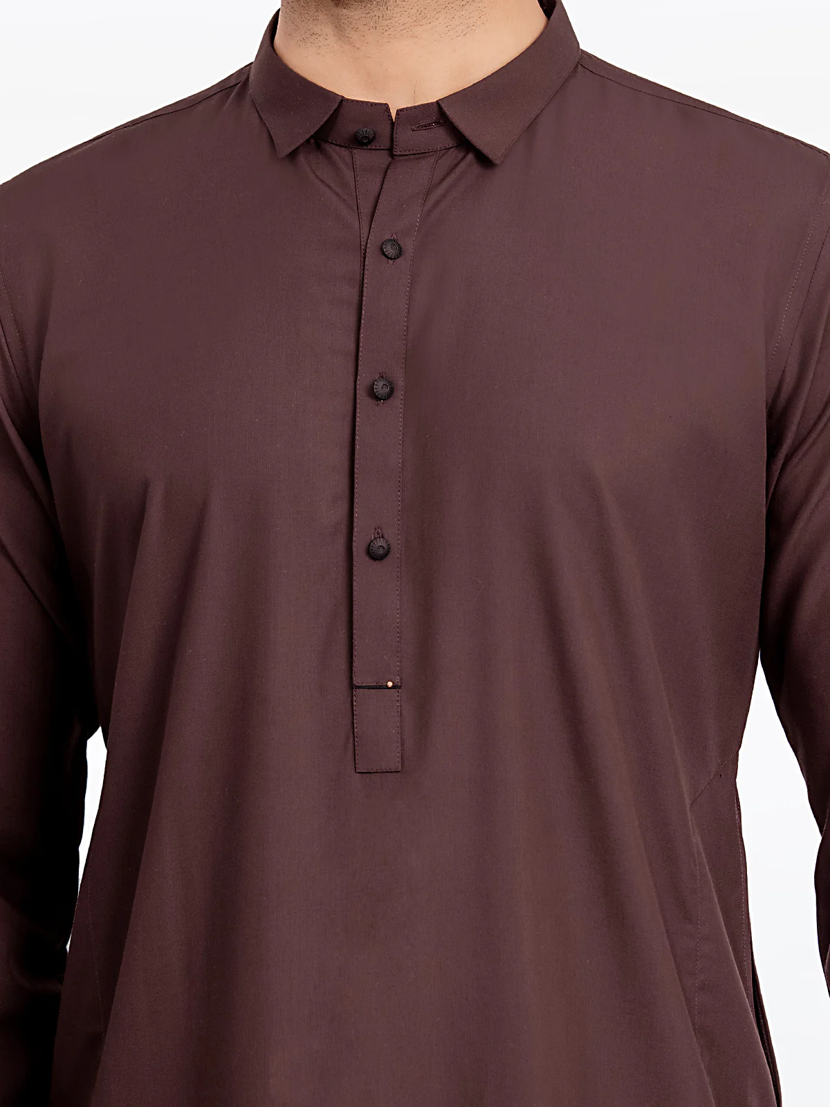 Men's Chocolate Brown Kurta Pajama - EMTKPT24-024 - Image 4
