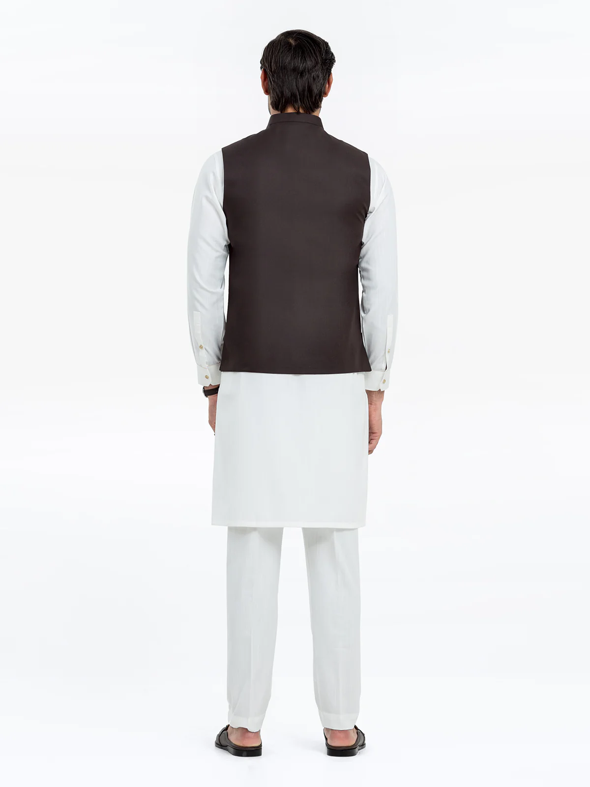 Men's Chocolate Brown Waist Coat - EMTWCP24-35921 - Image 2