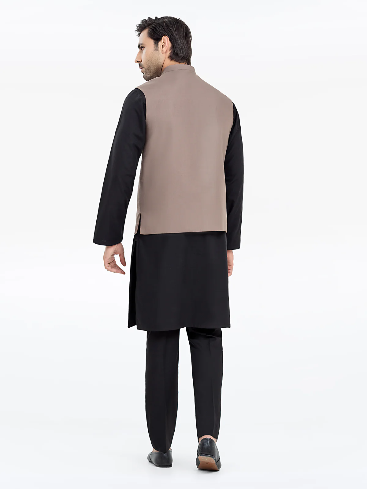 Men's Coffee Brown Waist Coat - EMTWCP24-35928 - Image 6
