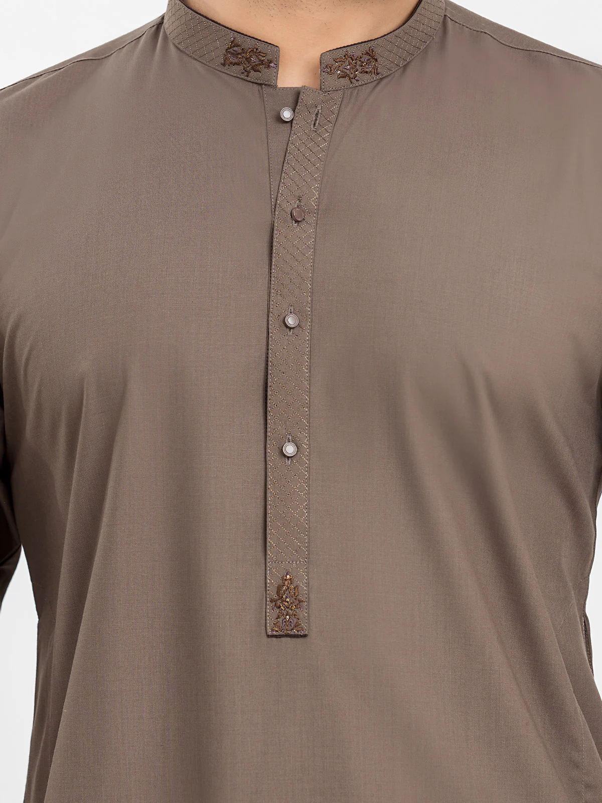 Men's Coffee Shalwar Kameez - EMTKS24-41102 - Image 3