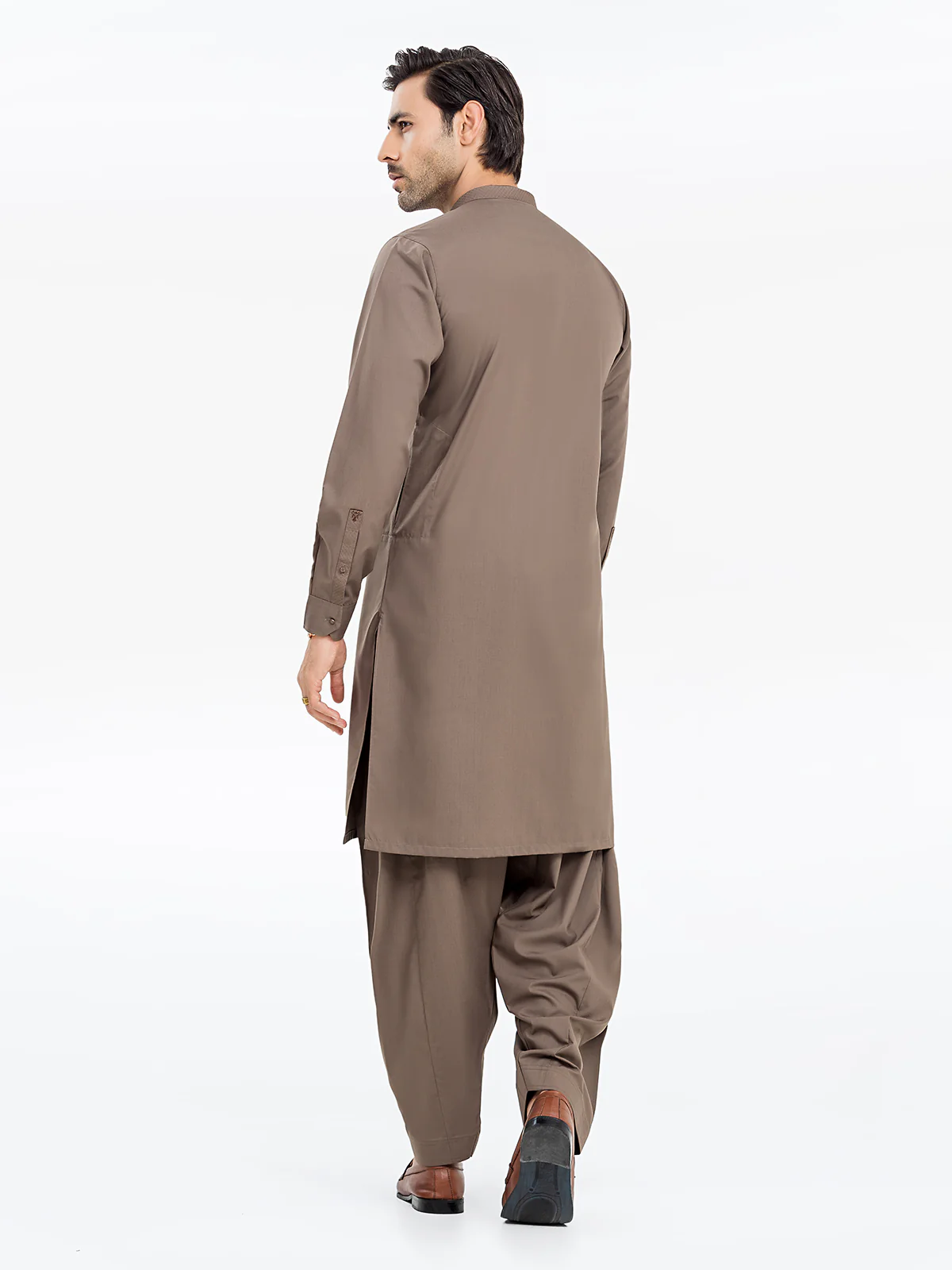Men's Coffee Shalwar Kameez - EMTKS24-41102 - Image 5