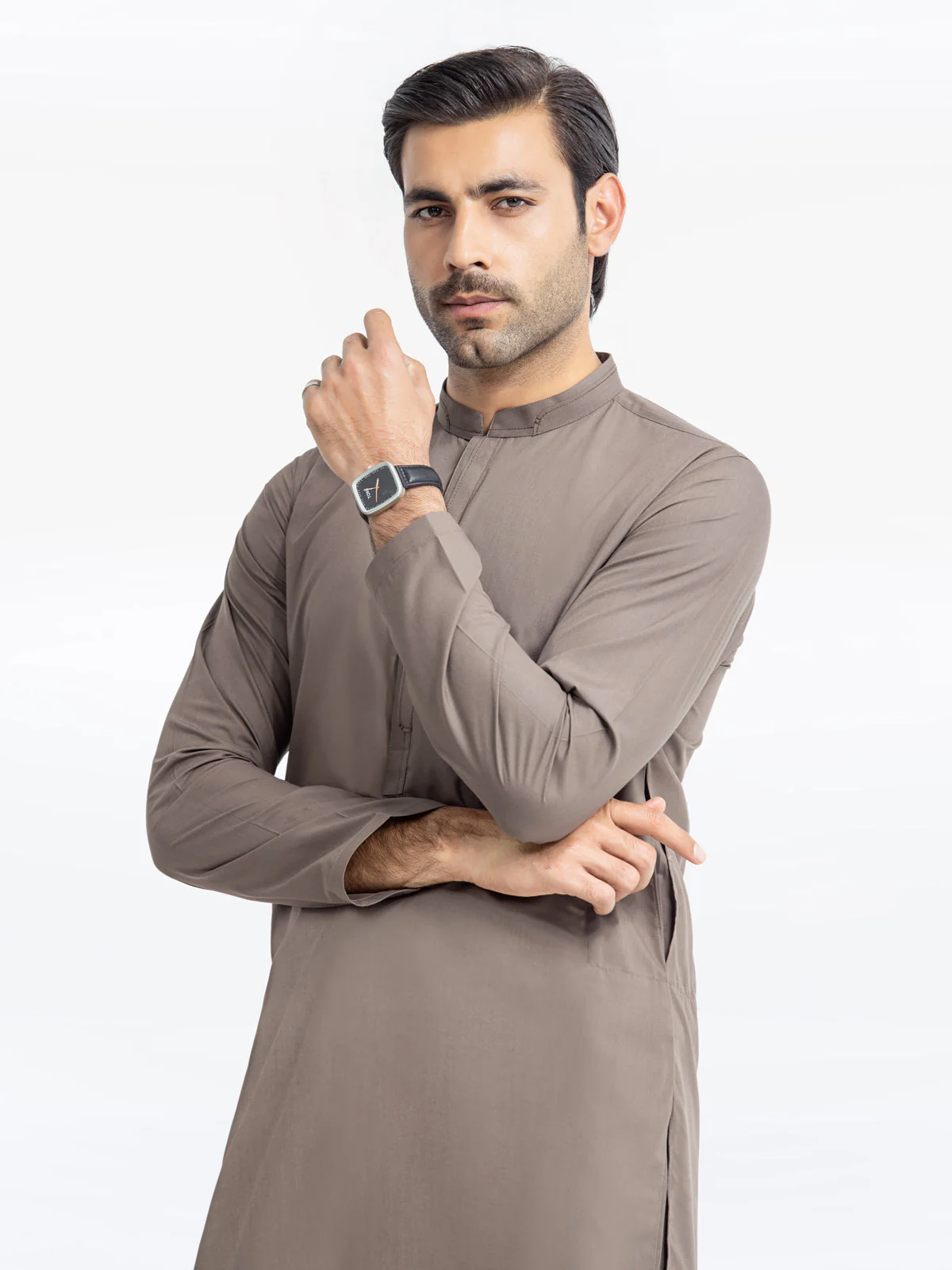 Men's Coffee Shalwar Kameez - EMTKS24-41106 - Image 2
