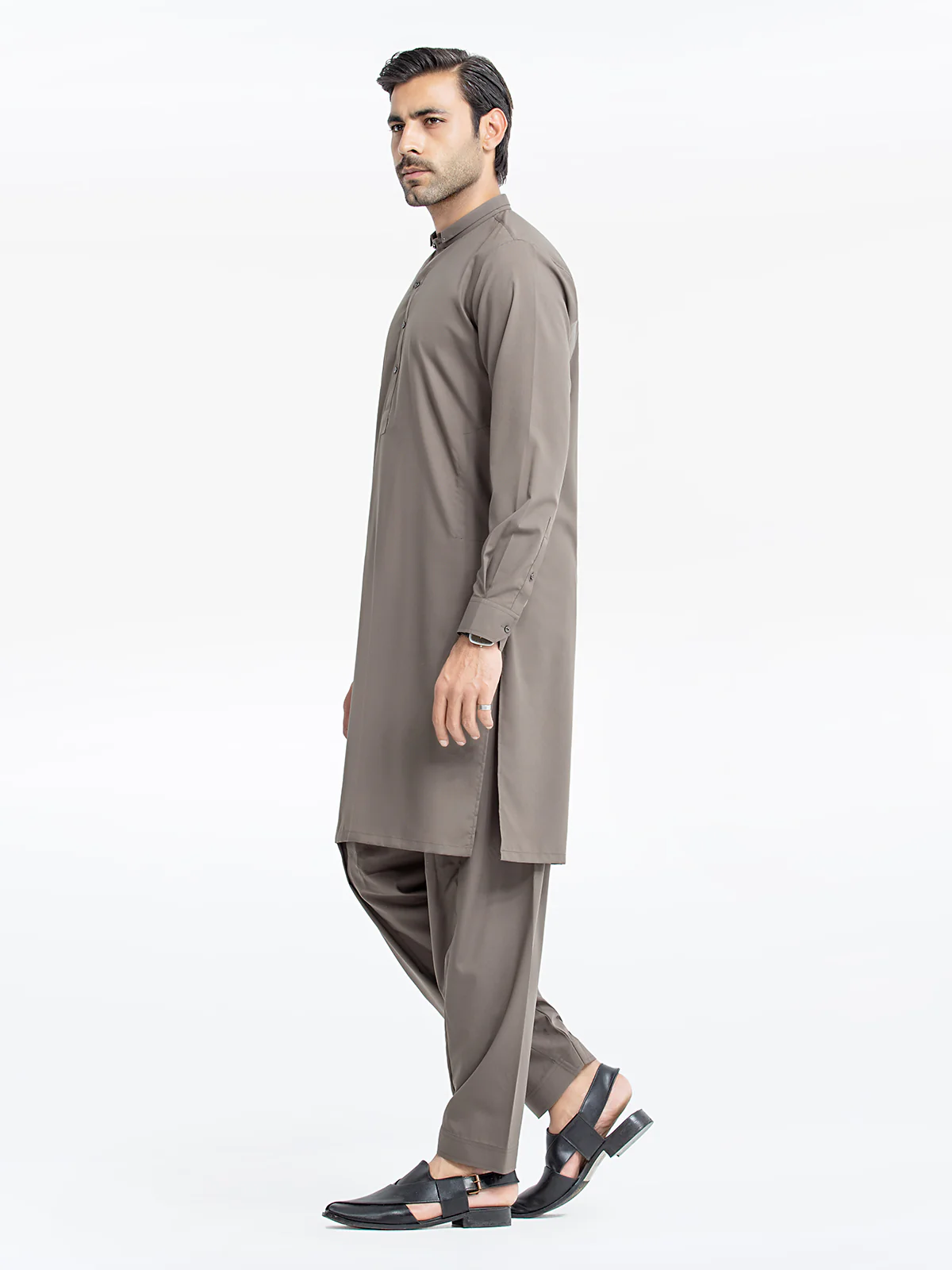 Men's Coffee Shalwar Kameez - EMTKST24-99450 - Image 4