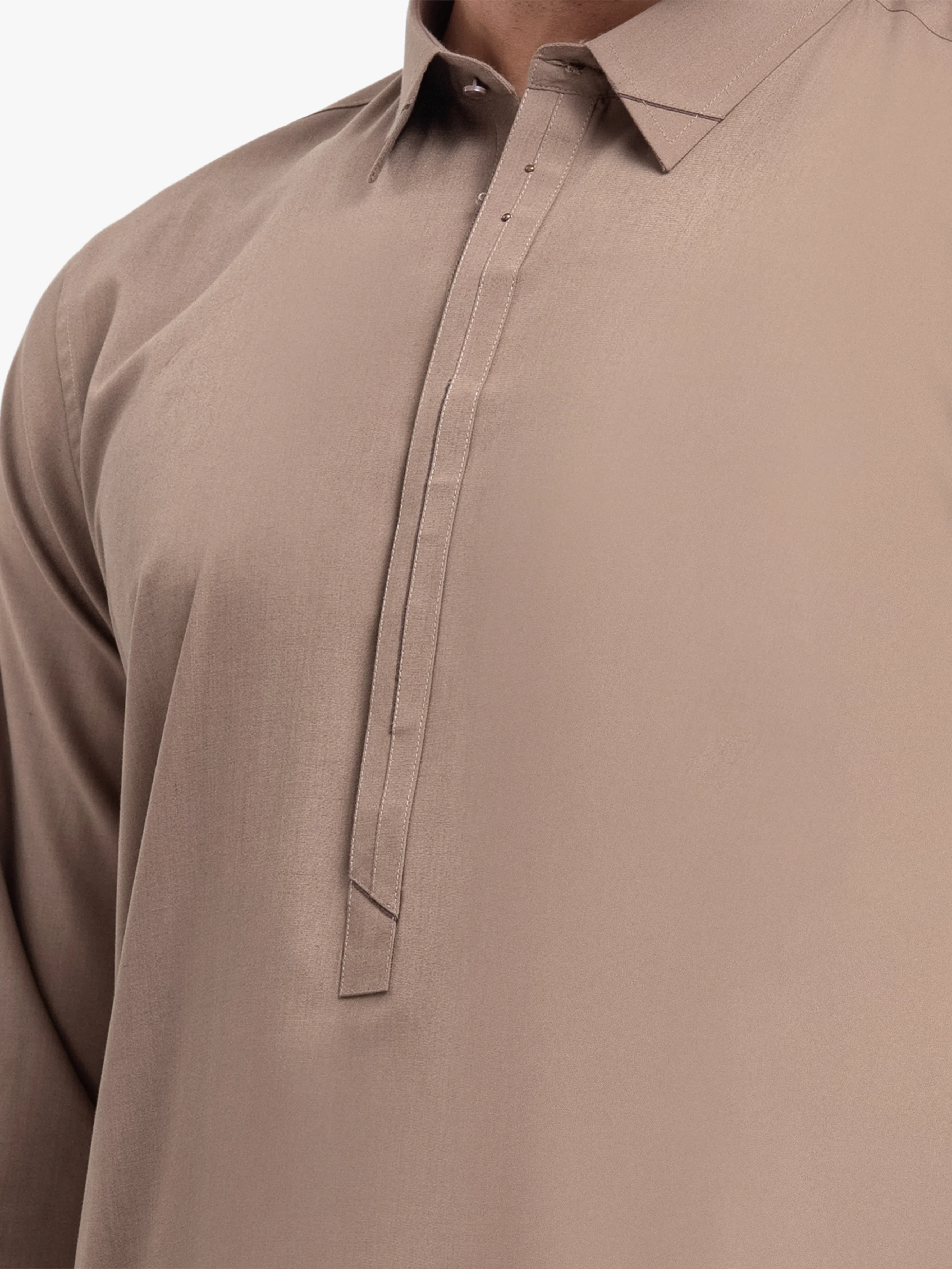 Men's Coffee Shalwar Kameez - EMTKST5-99514 - Image 4