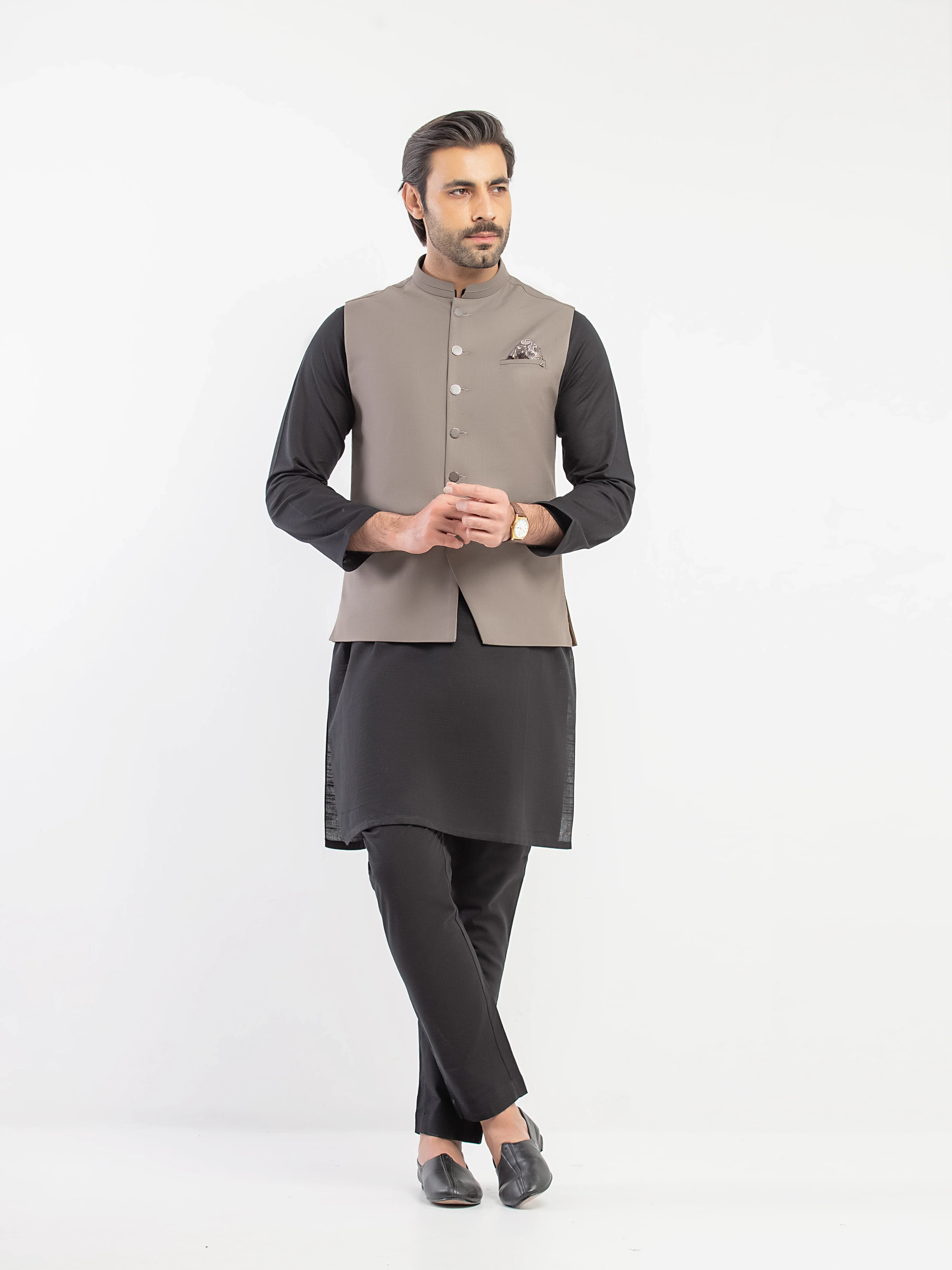 Men's Coffee Waist Coat - EMTWCP5-36003 - Image 2