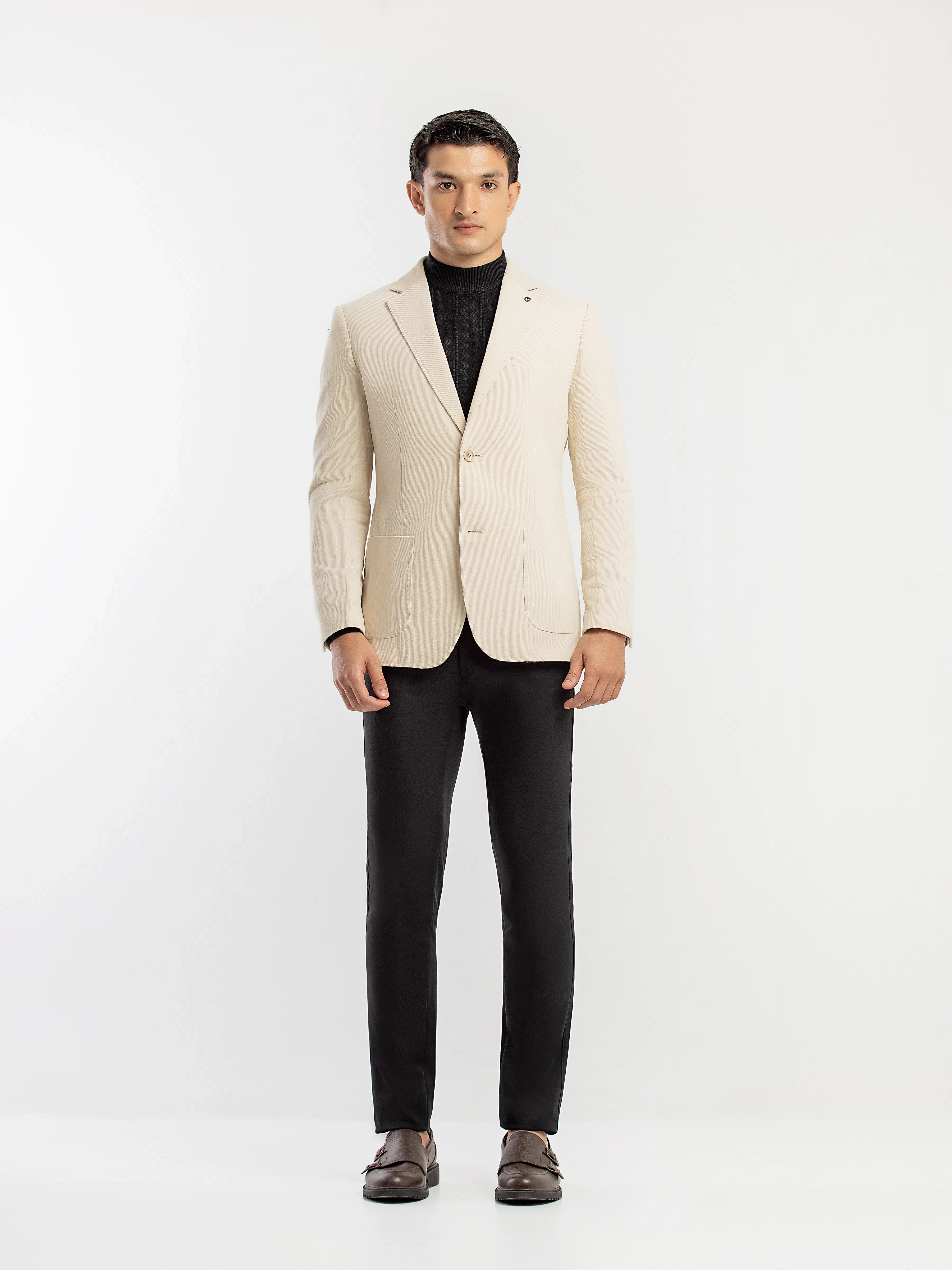 Men's Cream Blazer - EMTB5-6887 - Image 2