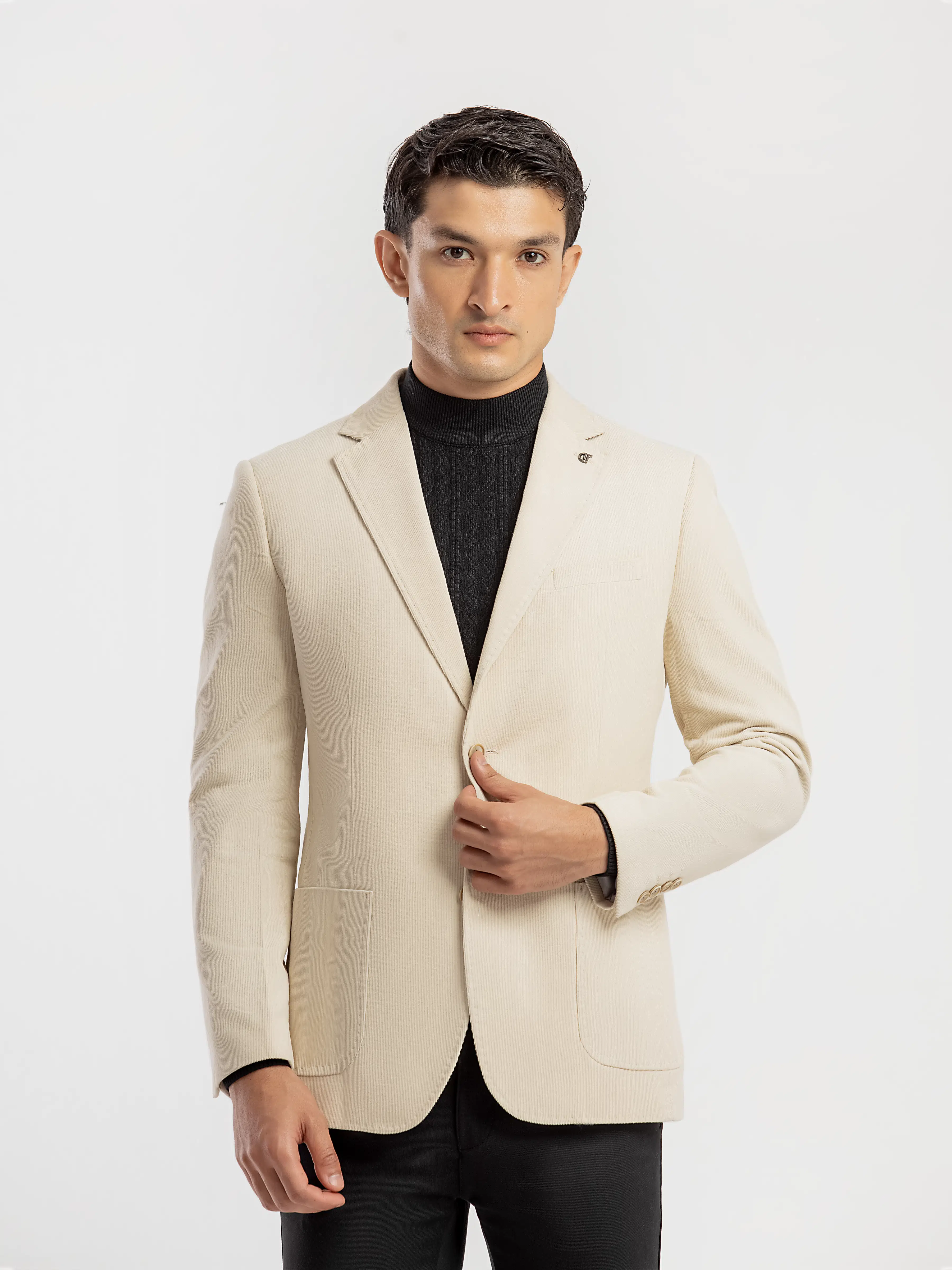 Men's Cream Blazer - EMTB5-6887 - Image 3