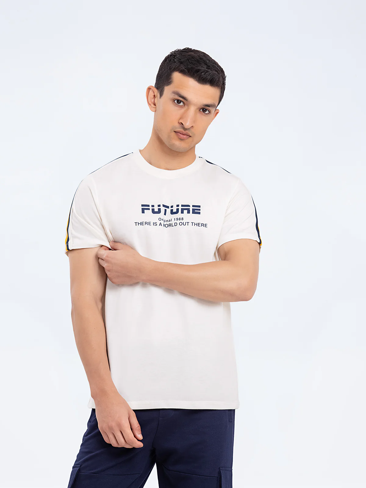 Men's Cream Graphic Tee - EMTGT24-014 - Image 3