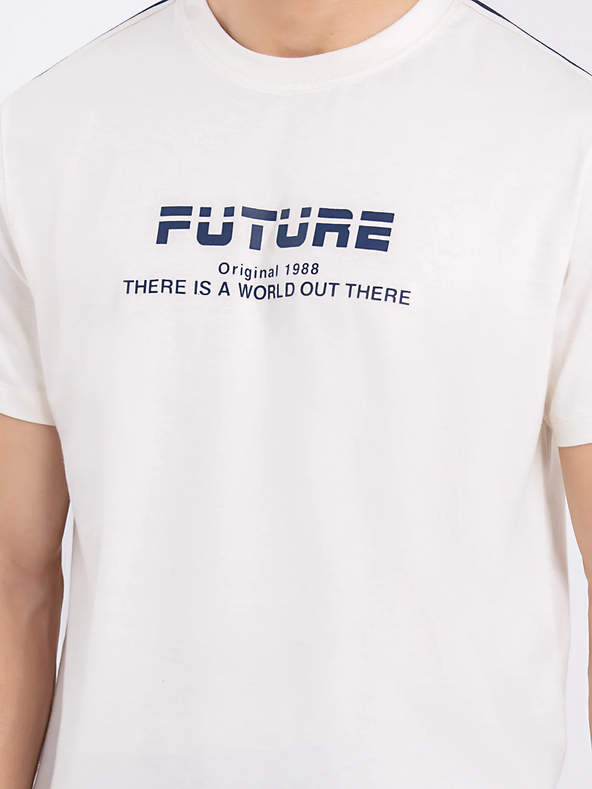 Men's Cream Graphic Tee - EMTGT24-014 - Image 4
