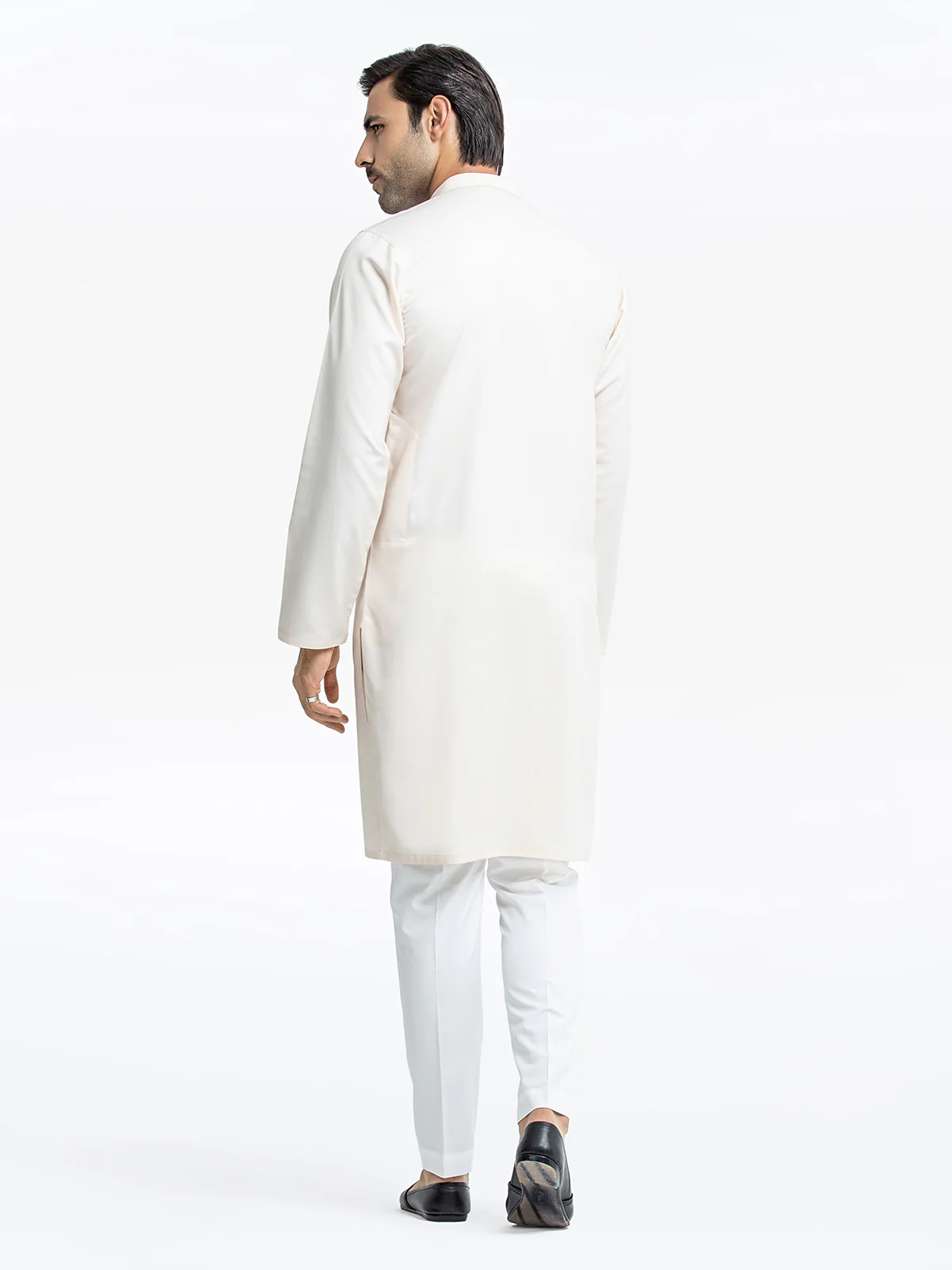 Men's Cream Kurta - EMTK24-99439 - Image 5