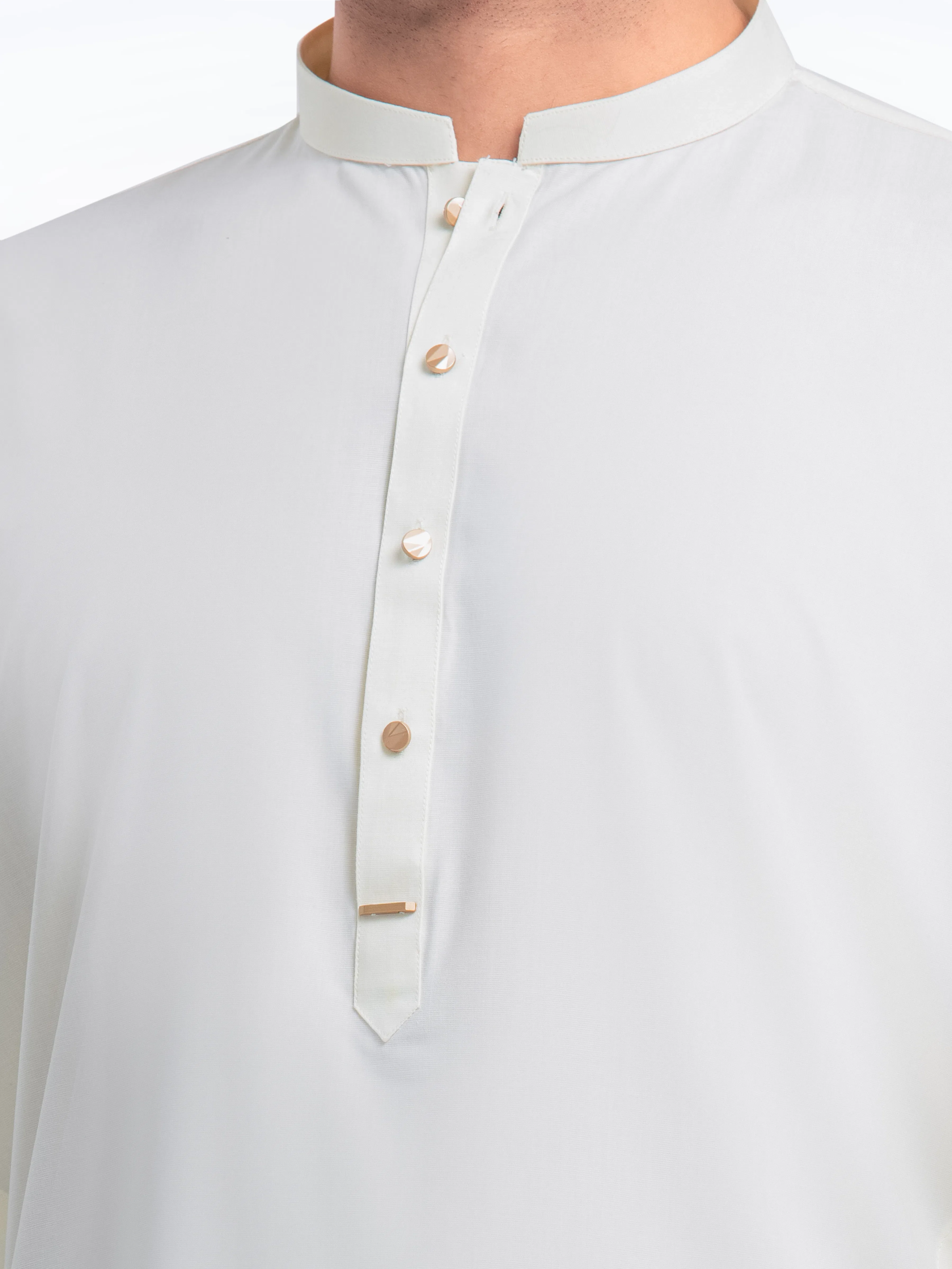 Men's Cream Shalwar Kameez - EMTKS24S-41146 - Image 3