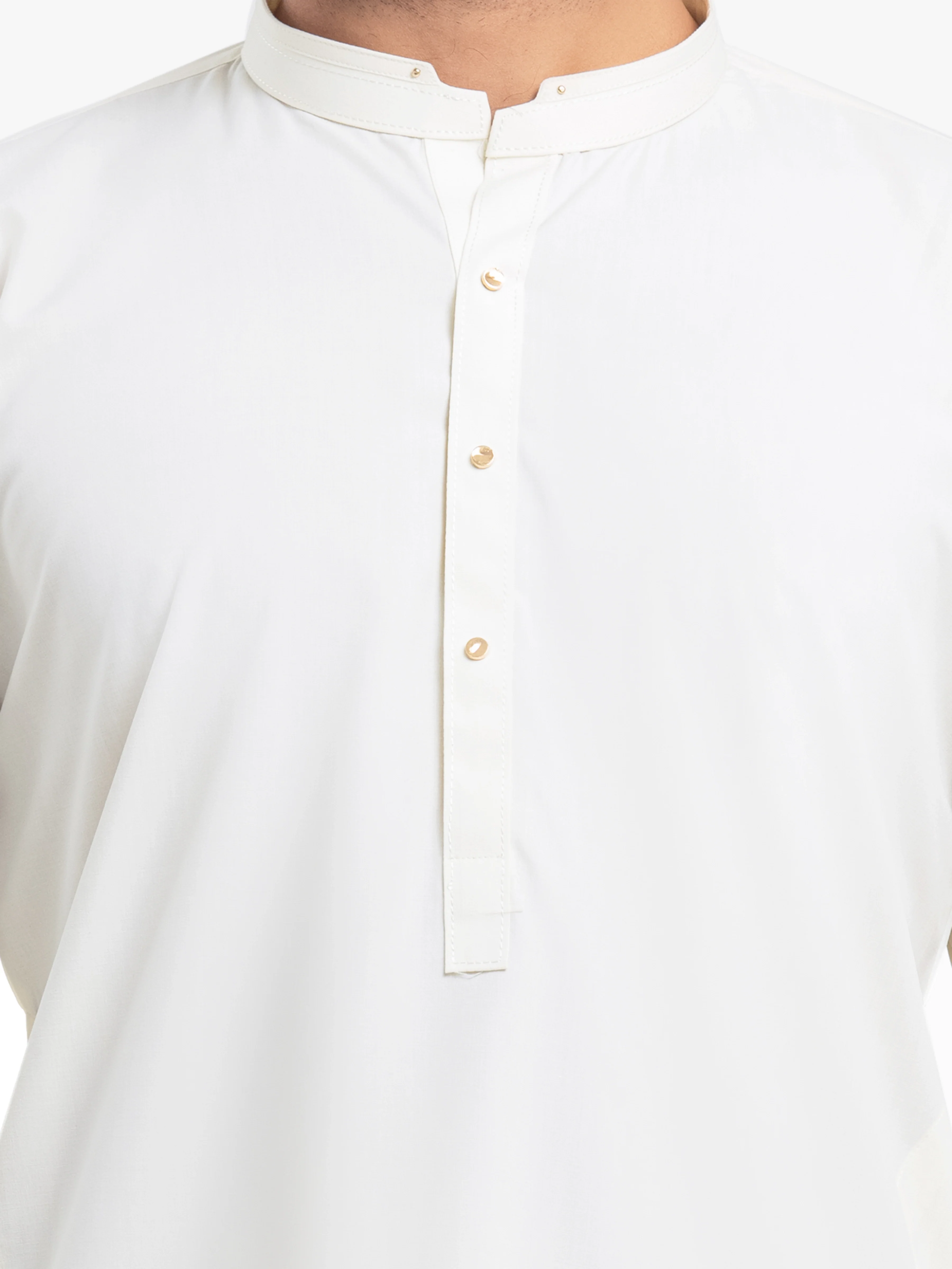 Men's Cream Shalwar Kameez - EMTKST25-99509 - Image 3