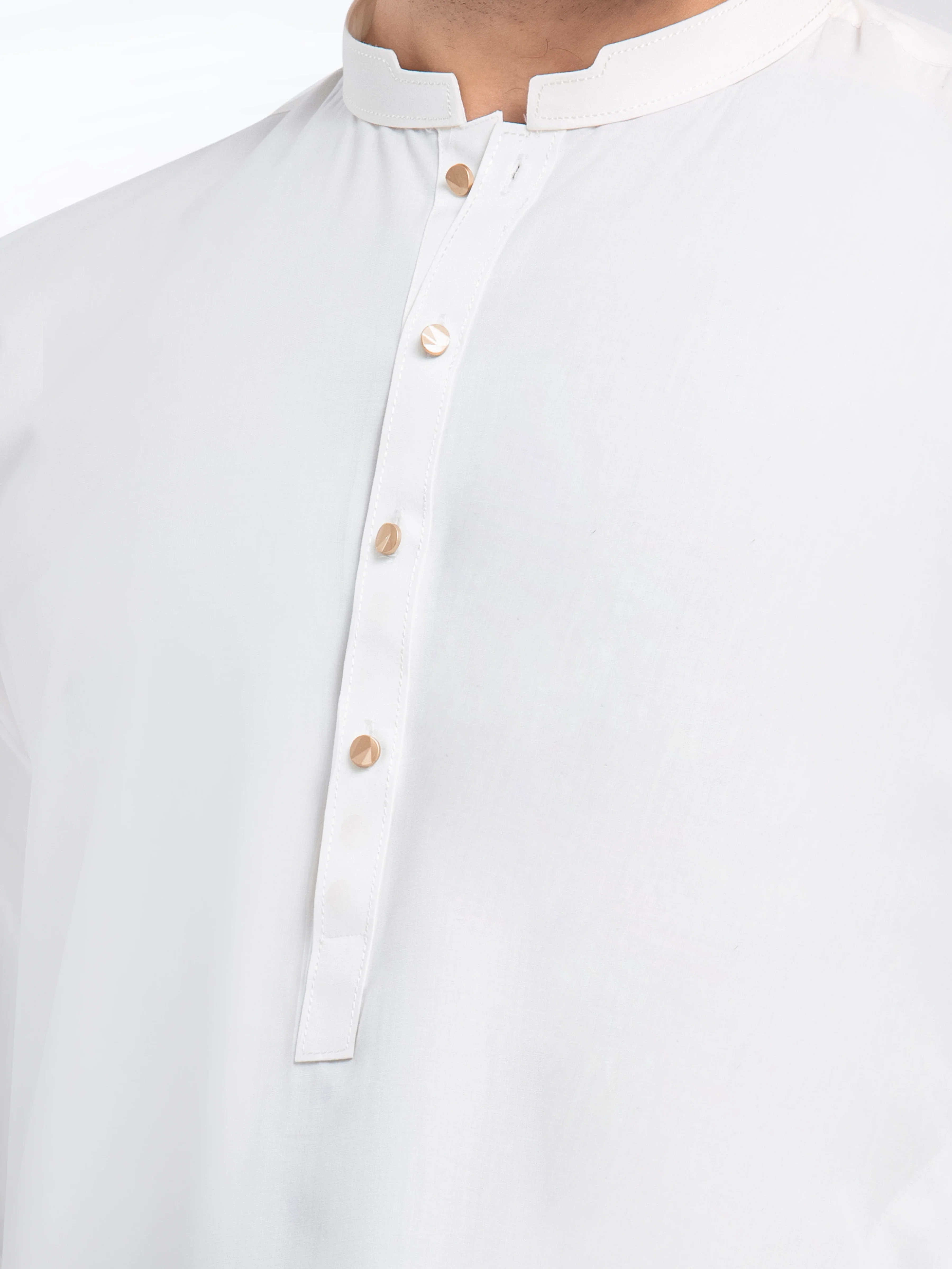 Men's Cream Shalwar Kameez - EMTKST25S-99500 - Image 3