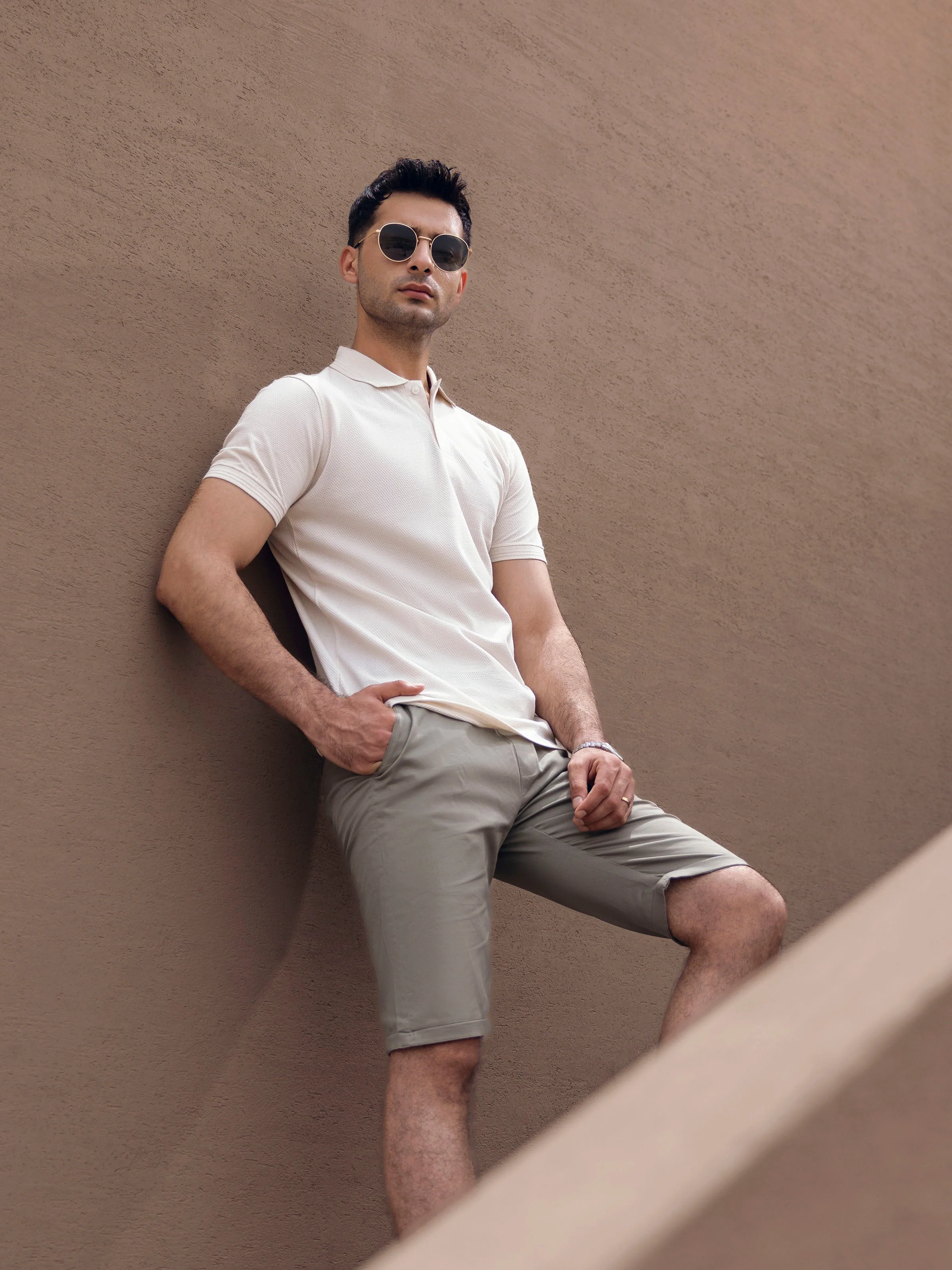 Men's Cream Polo Shirt - EMTPS5-063 - Image 3