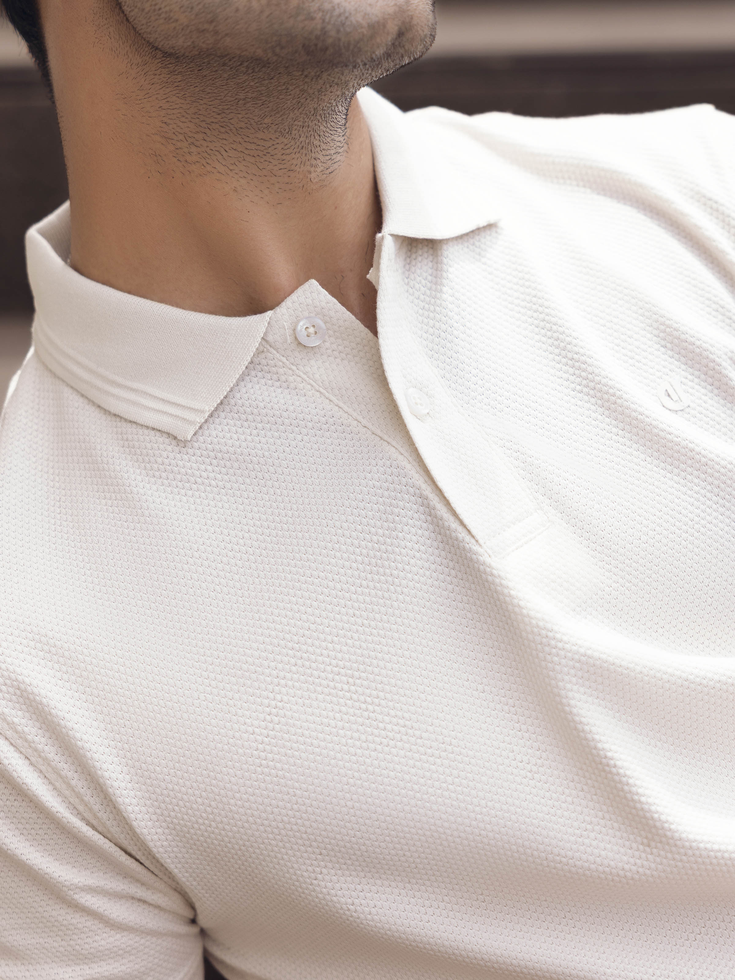 Men's Cream Polo Shirt - EMTPS5-063 - Image 6