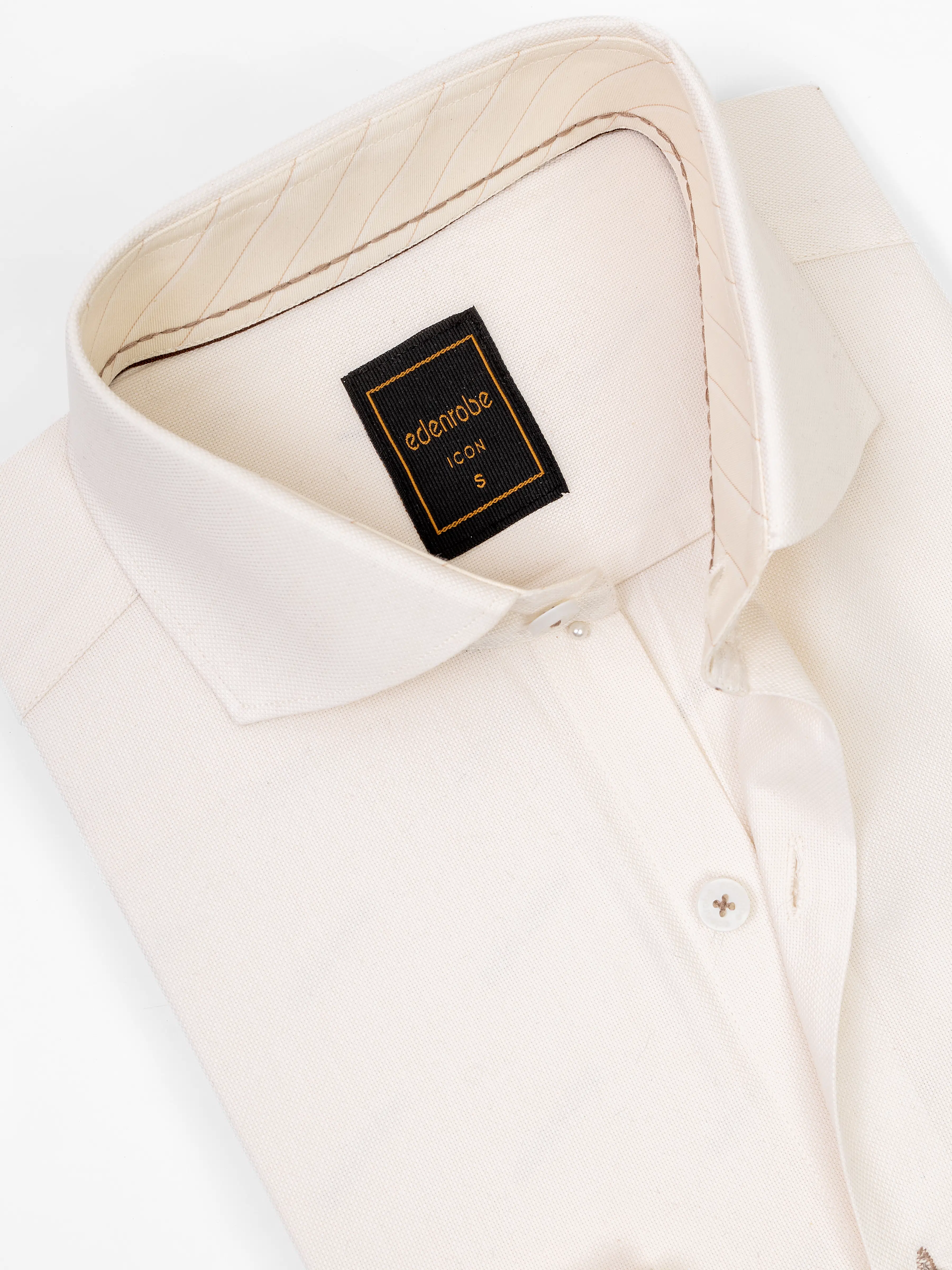 Men's Cream Shirt - EMTSI5-50837 - Image 4