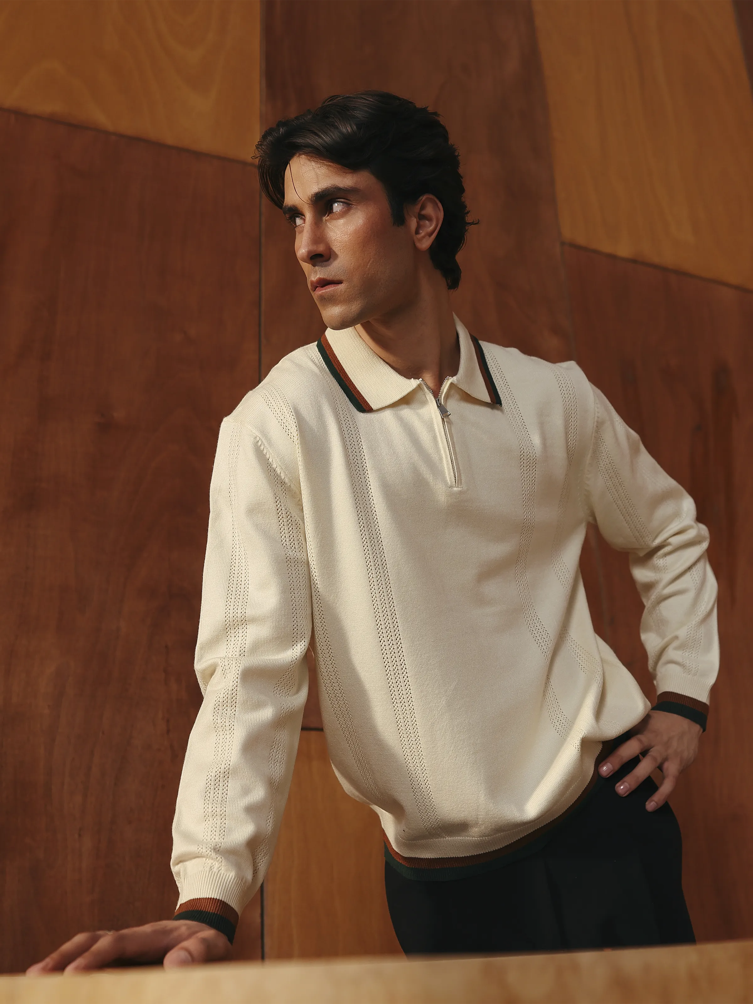 Men's Cream Sweater - EMTSWT5-019 - Image 2