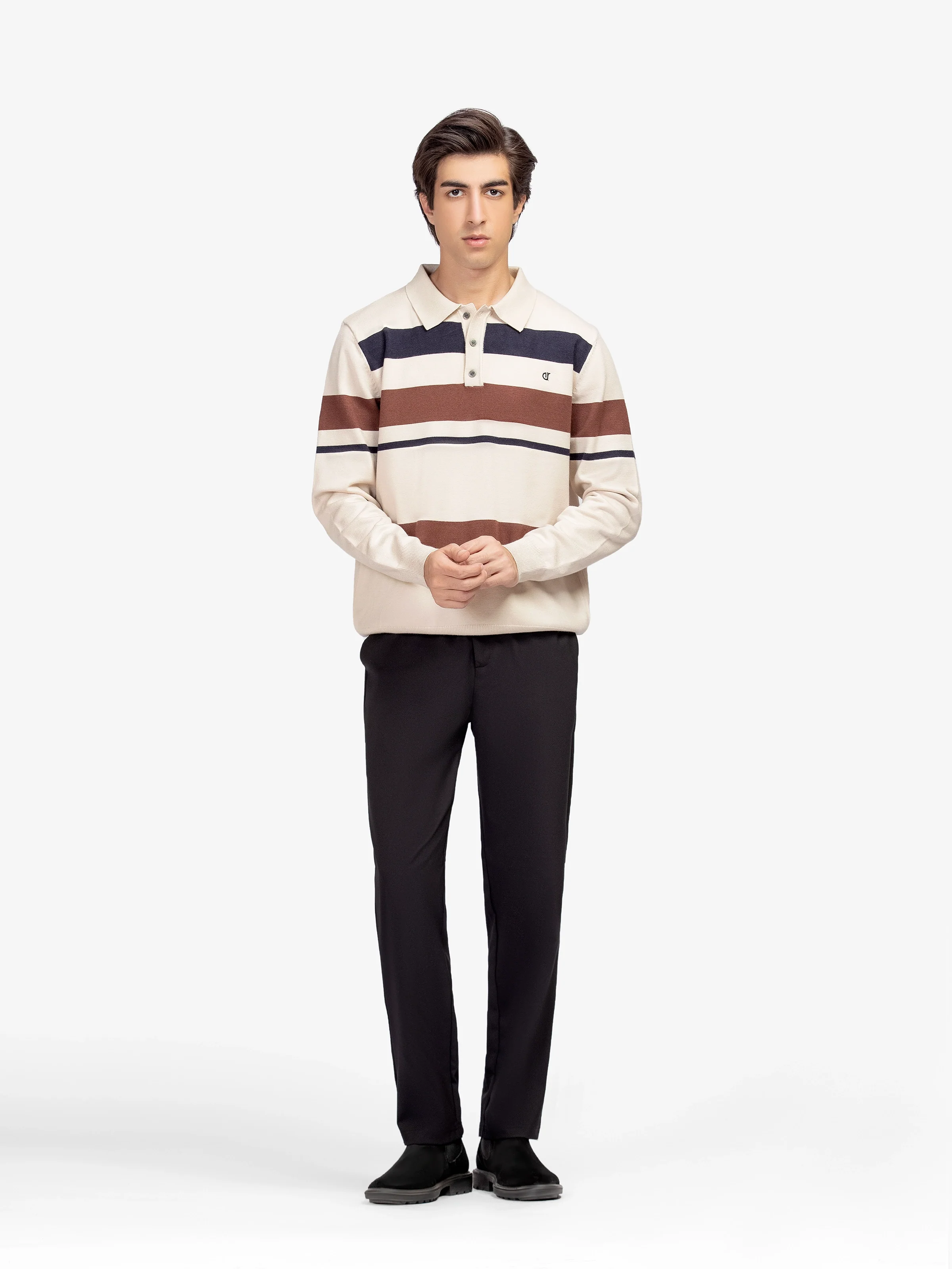 Men's Cream Sweater - EMTSWT5-026 - Image 3