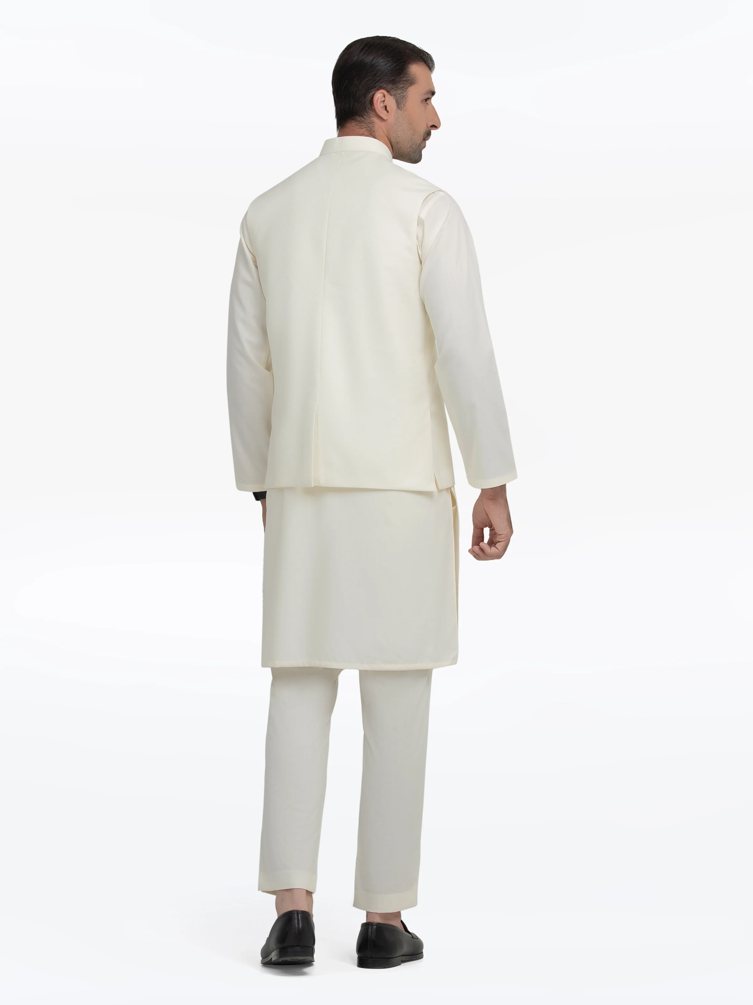 Men's Cream Waist Coat Suit - EMTWCS5-007 - Image 5