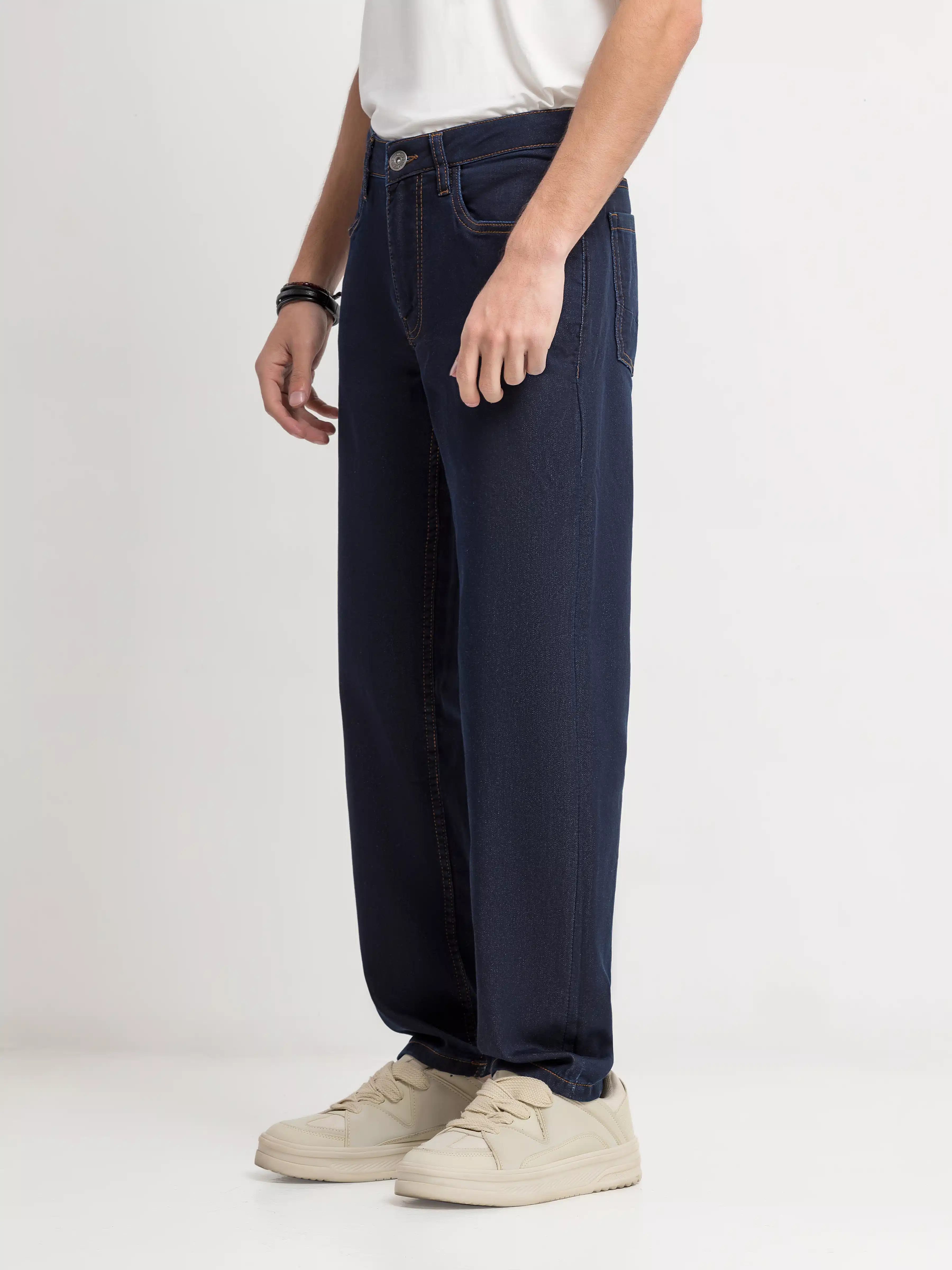 Men's Dark Blue Denim Pant - EMBPD5-027 - Image 5