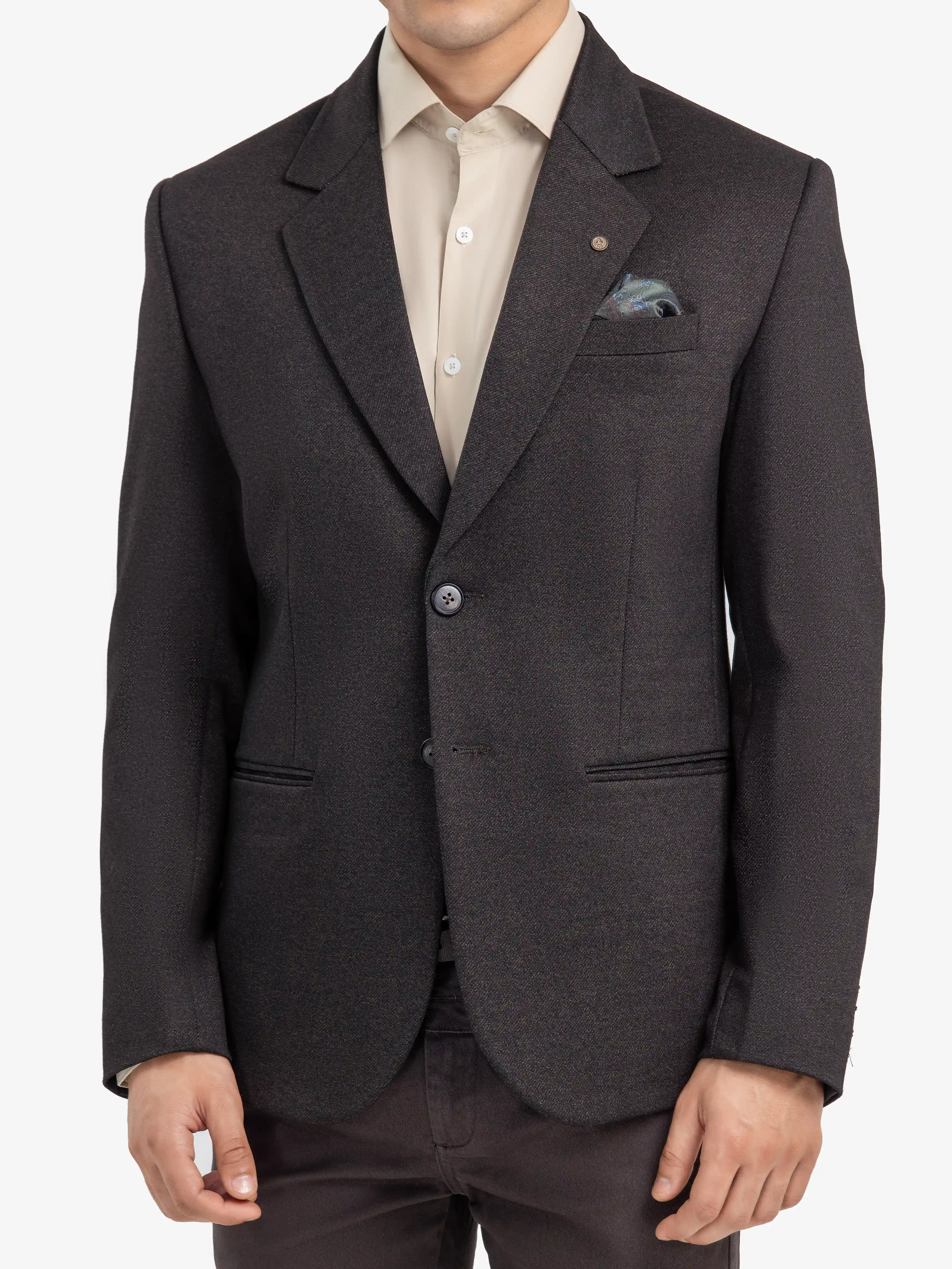 Men's Dark Brown Blazer - EMTBK24-005 - Image 3