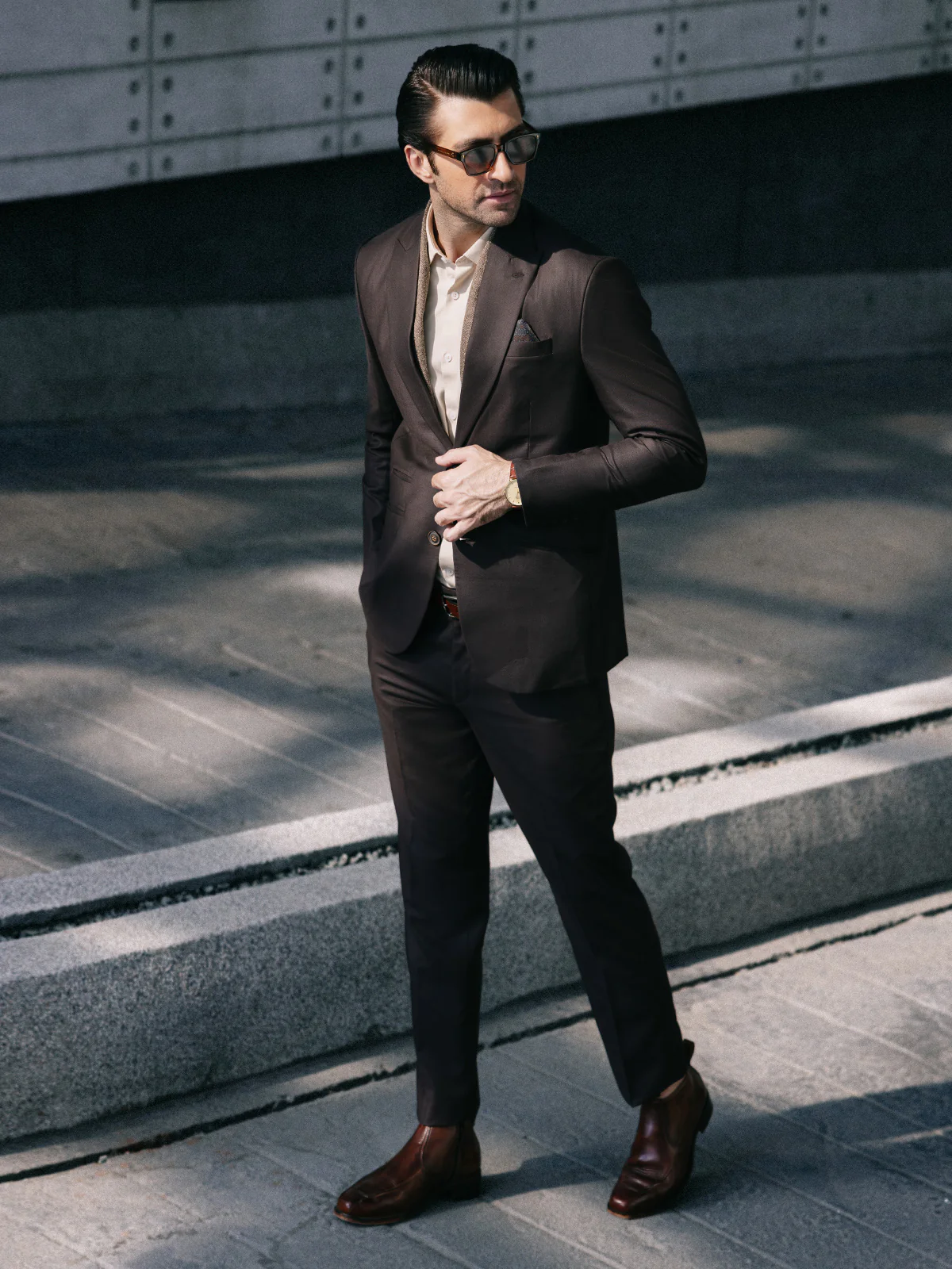 Men's Dark Brown Coat Pant - EMTCP23-6846 - Image 5