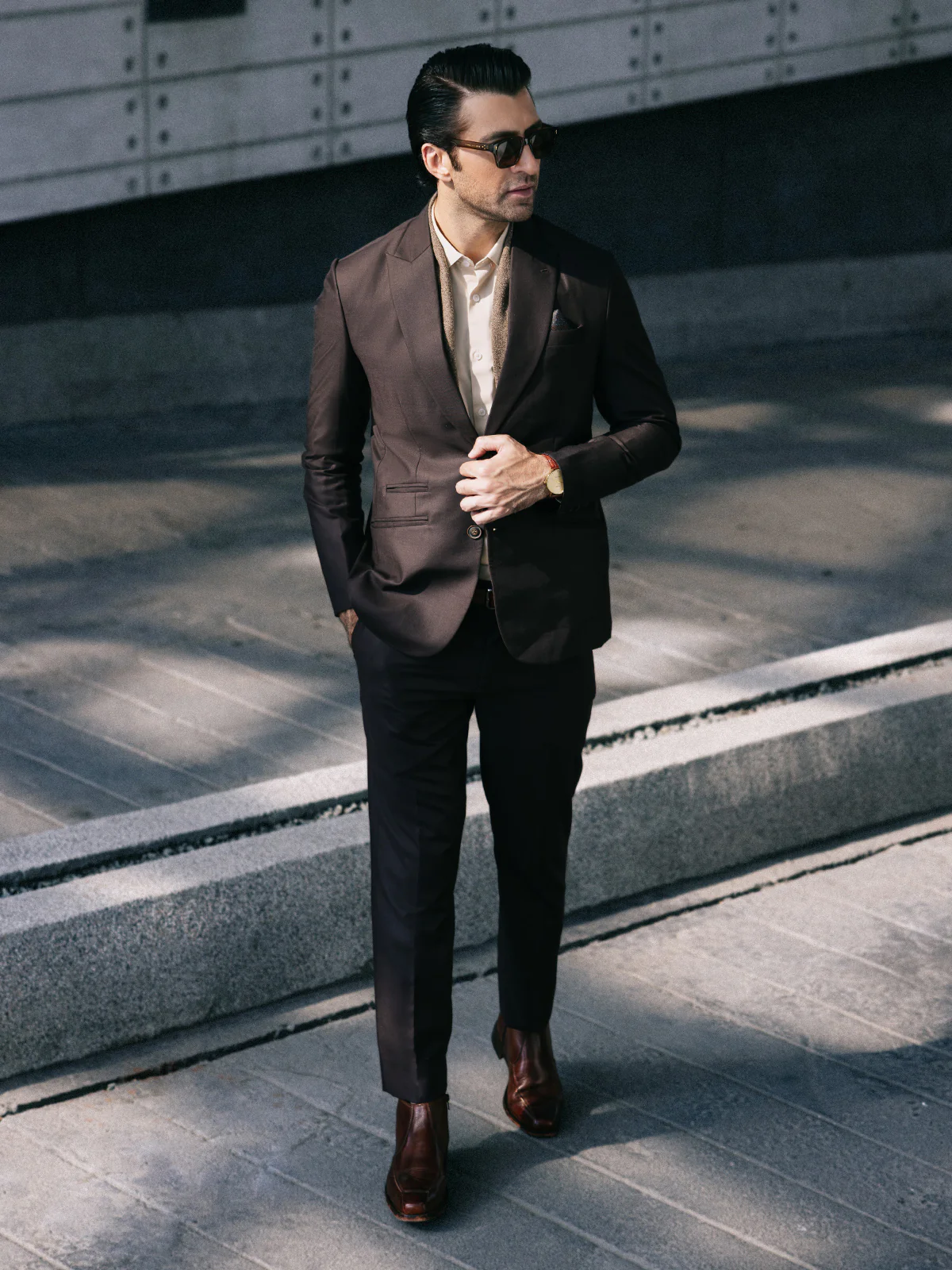 Men's Dark Brown Coat Pant - EMTCP23-6846 - Image 6