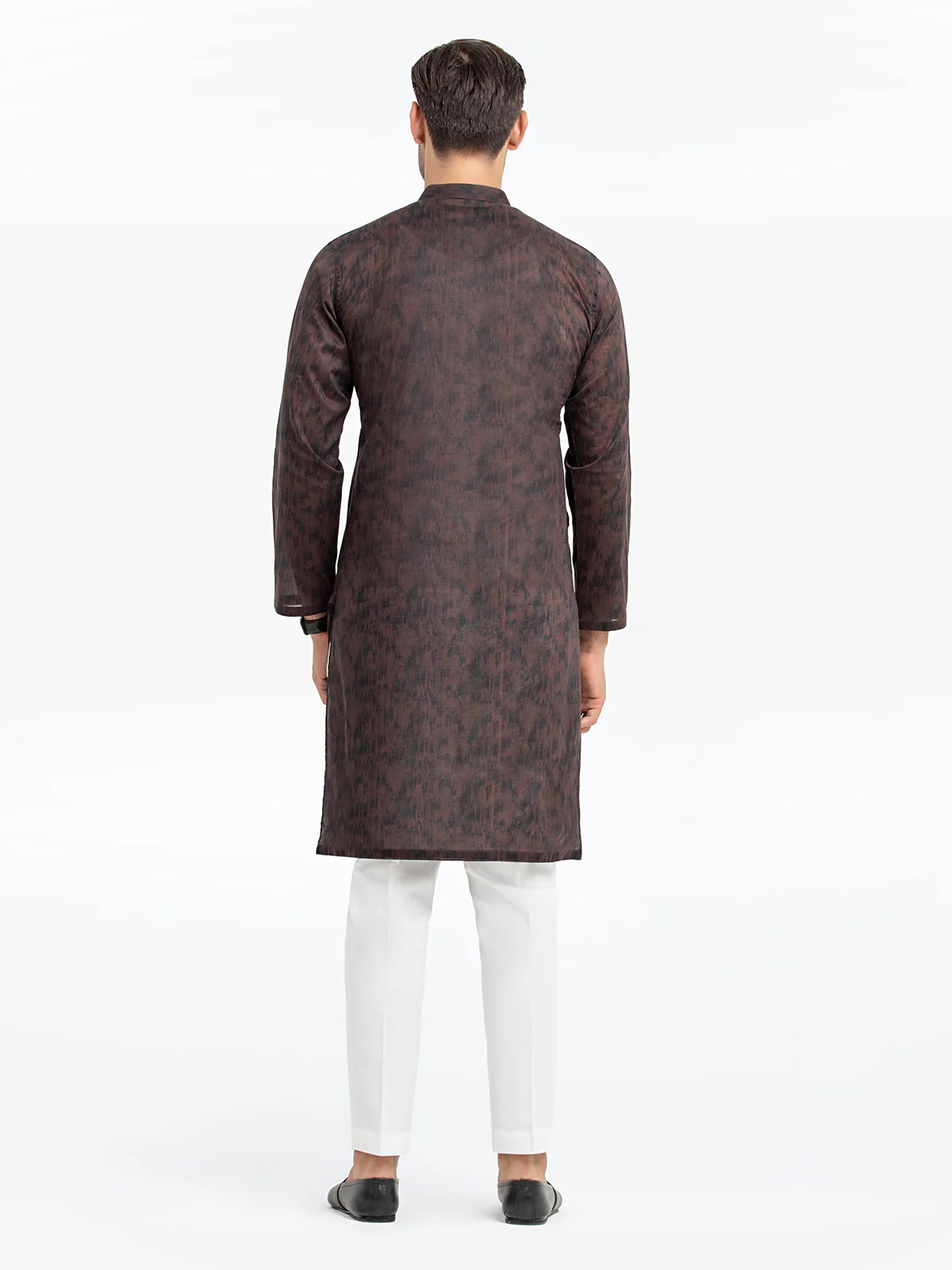Men's Dark Brown Kurta - EMTKC24S-129 - Image 5