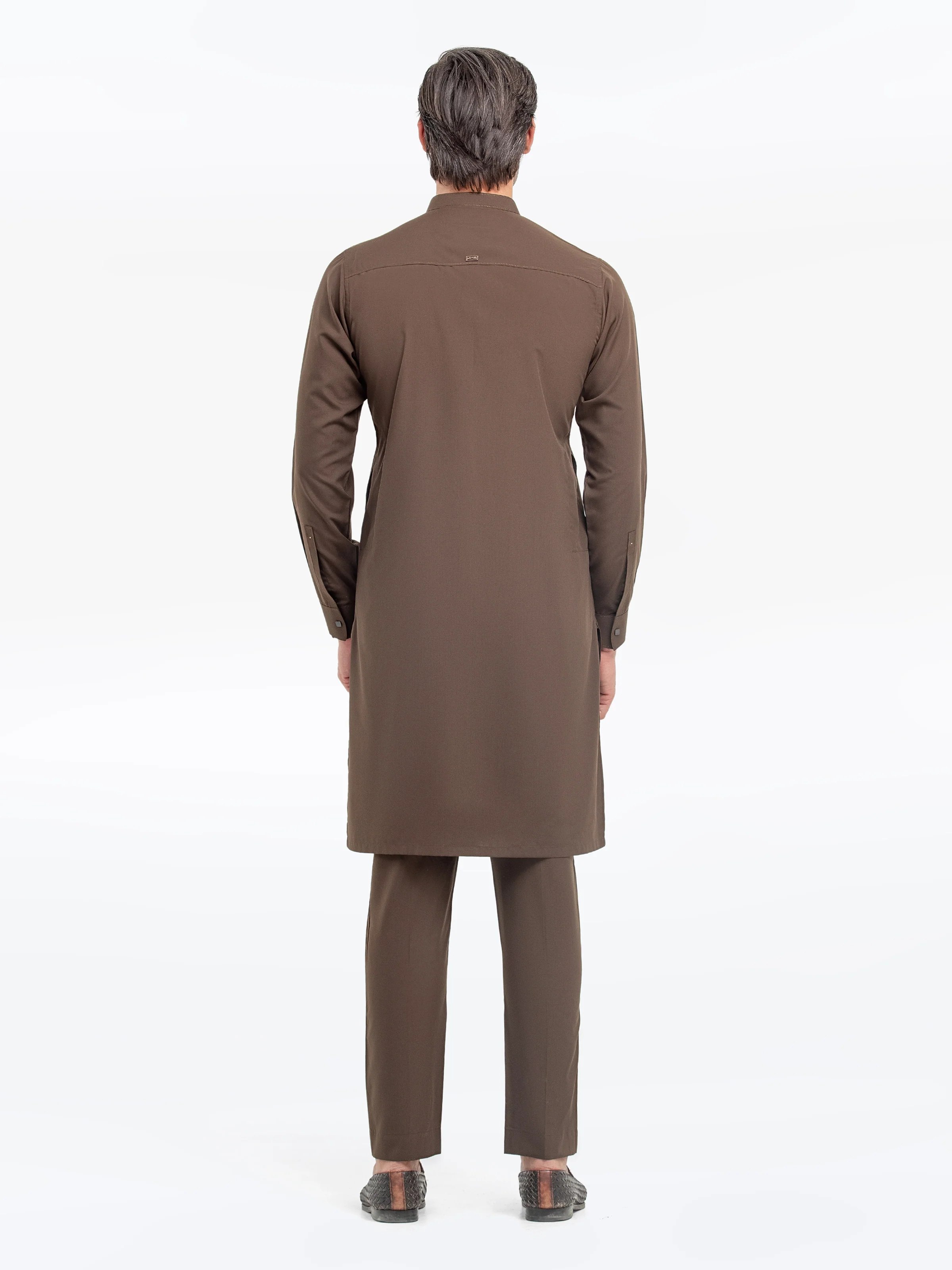Men's Dark Brown Kurta Pajama - EMTKPT5-068 - Image 5