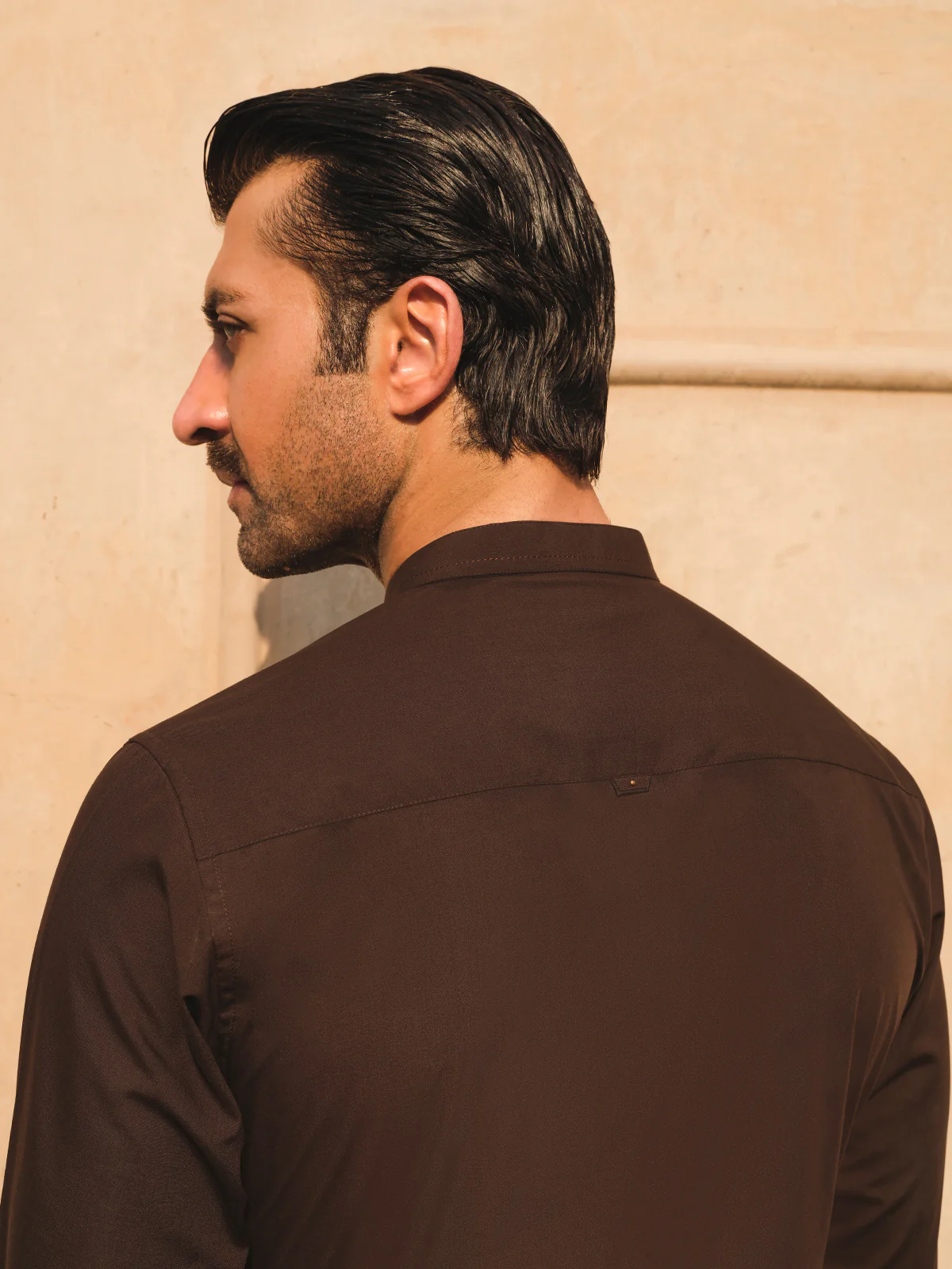 Men's Dark Brown Shalwar Kameez - EMTKS24-41115 - Image 4
