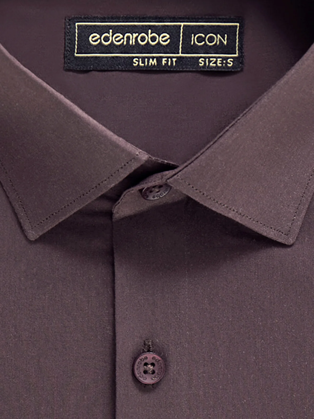 Men's Dark Brown Shirt - EMTSI24-50684 - Image 3