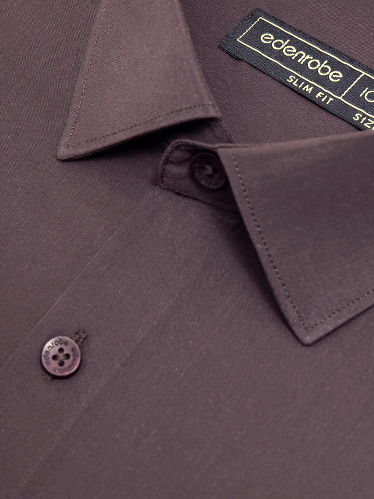 Men's Dark Brown Shirt - EMTSI24-50684 - Image 4