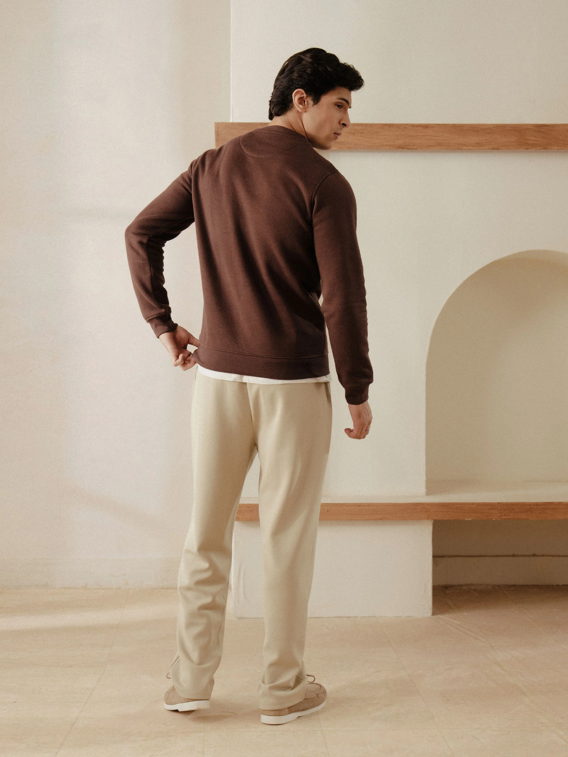 Men's Dark Brown Sweatshirt - EMTSS5-012 - Image 6