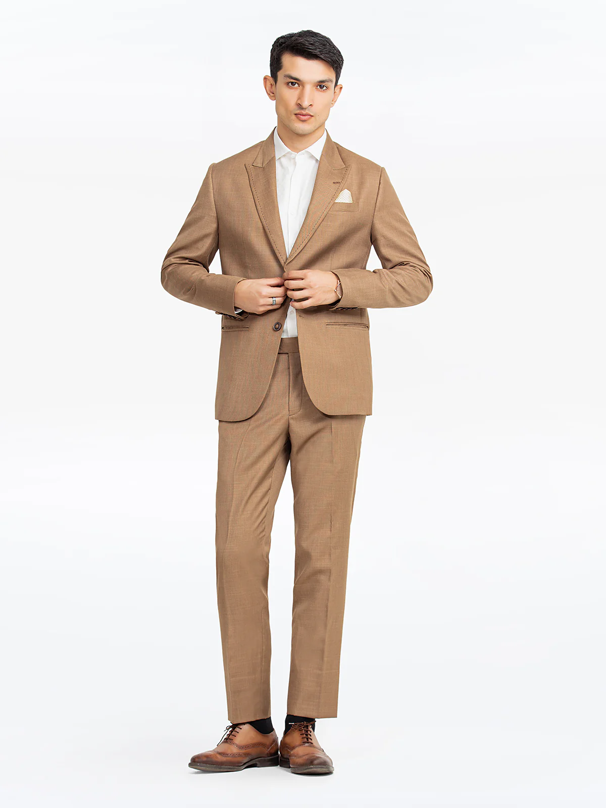 Men's Dark Fawn Coat Pant - EMTCP23-6853