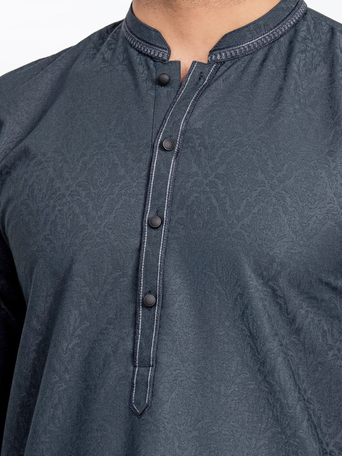 Men's Dark Green Kurta Pajama - EMTKPT24-015 - Image 5