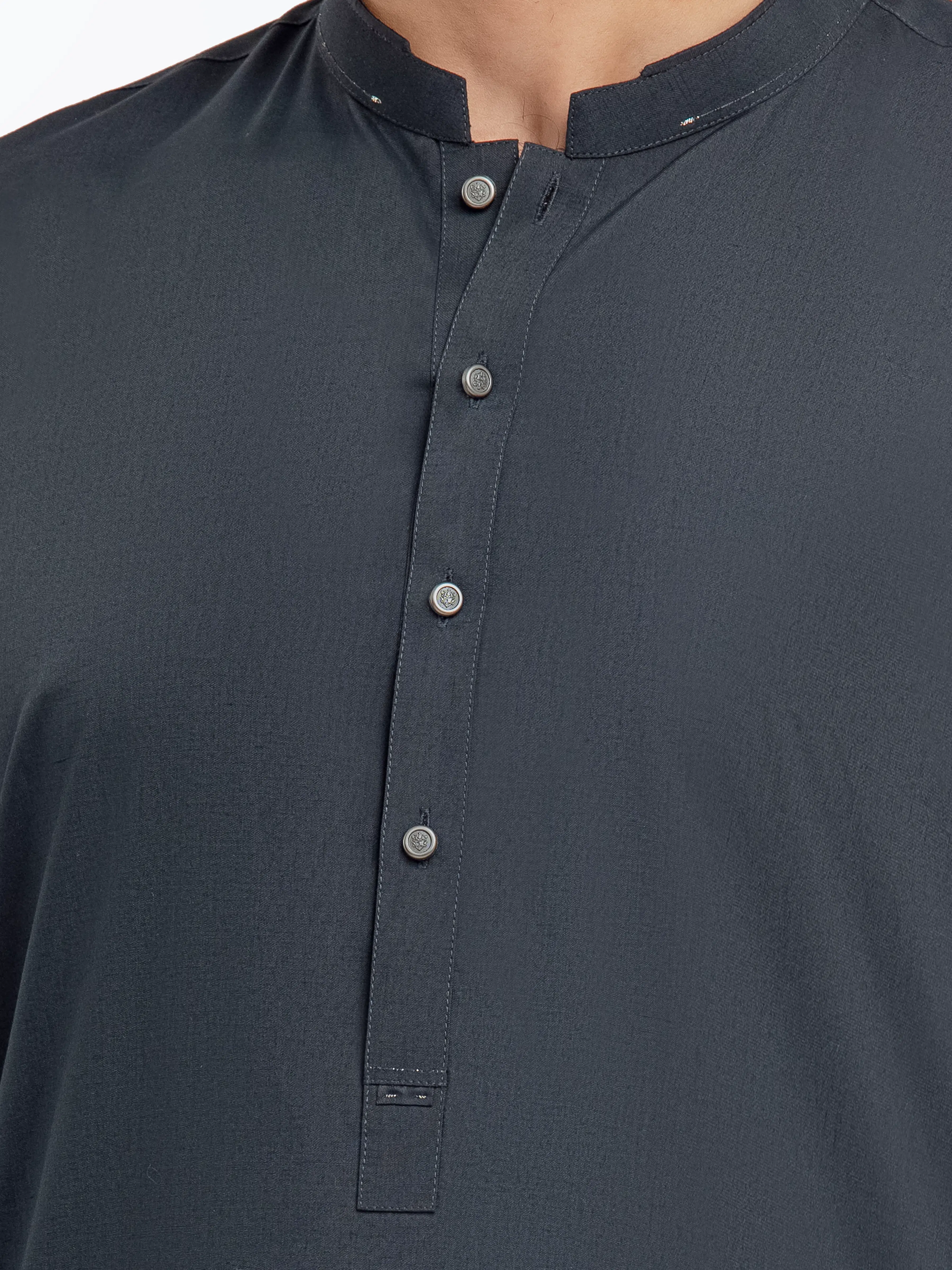 Men's Dark Green Shalwar Kameez - EMTKST5-99510 - Image 2