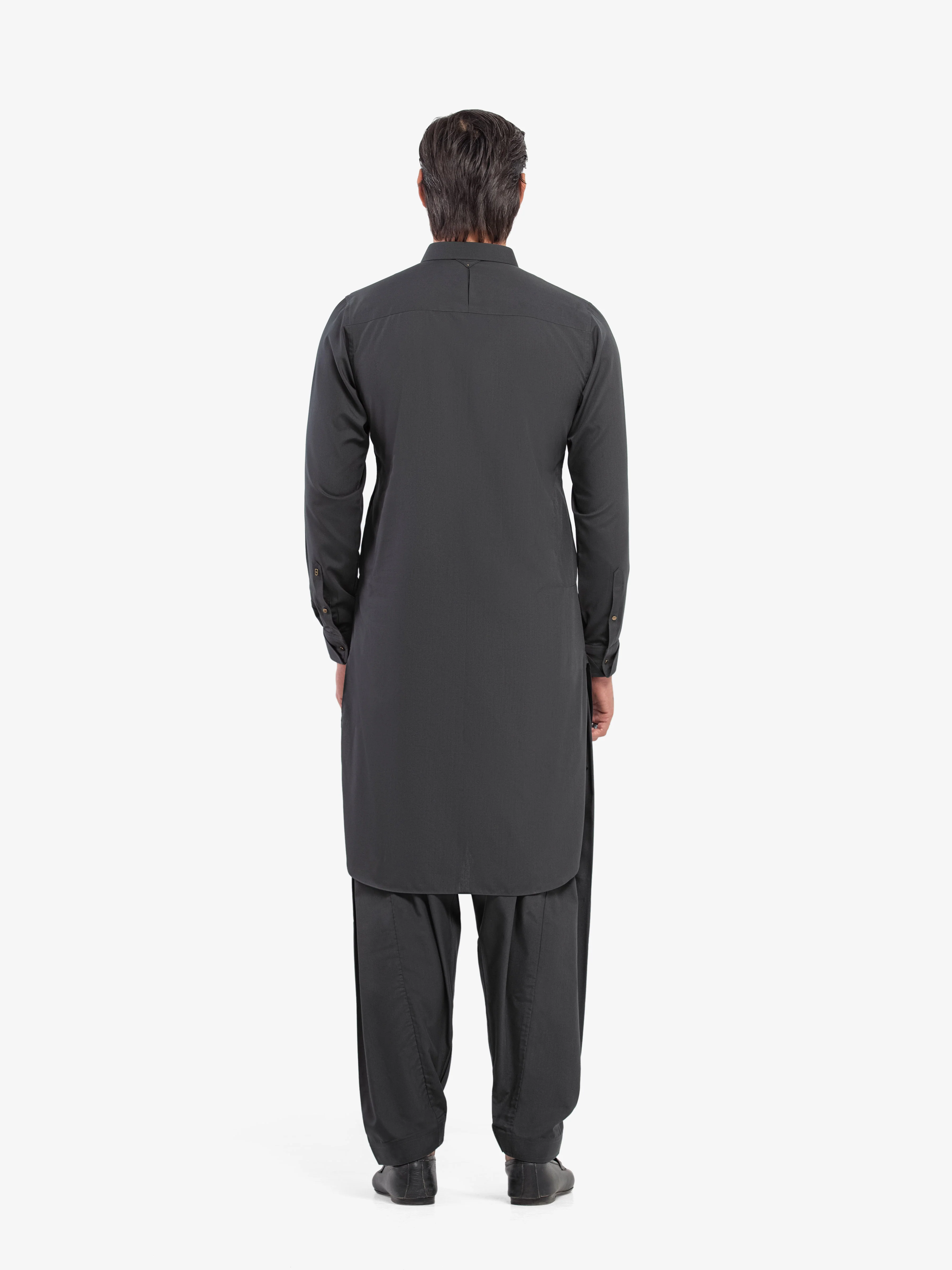 Men's Dark Green Shalwar Kameez - EMTKST5-99610 - Image 5