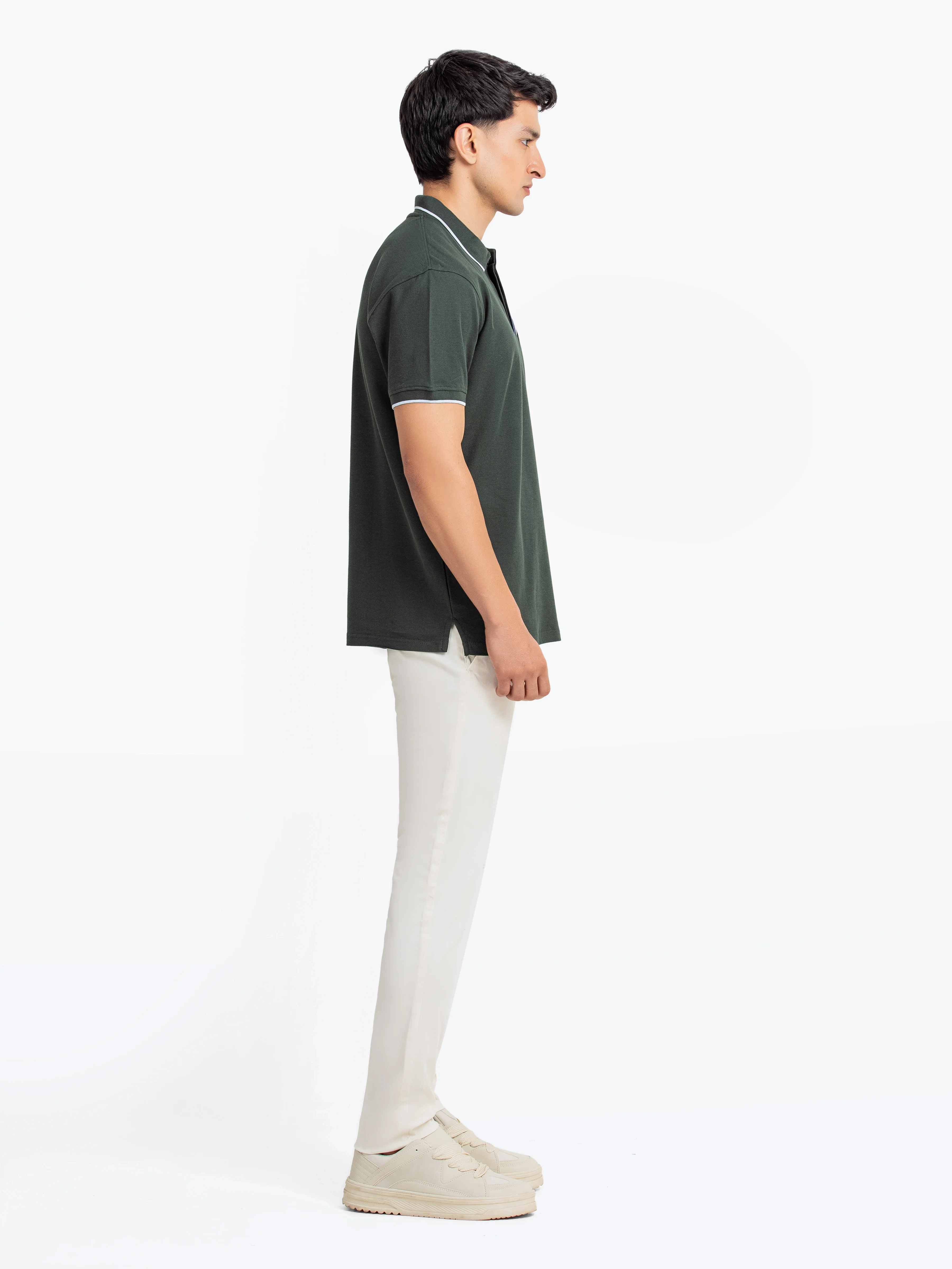 Men's Dark Green Polo Shirt - EMTPS5-066 - Image 4