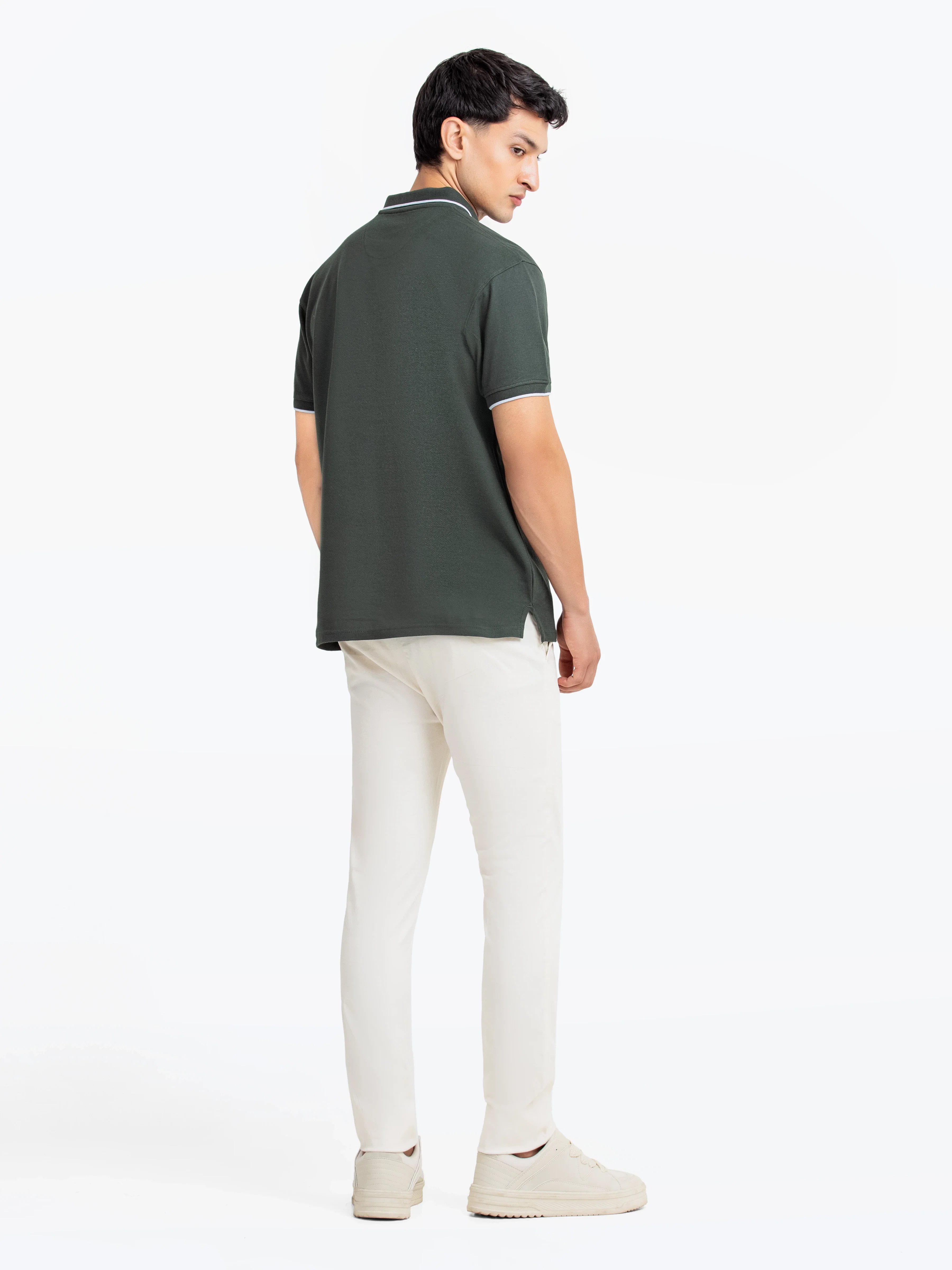 Men's Dark Green Polo Shirt - EMTPS5-066 - Image 5