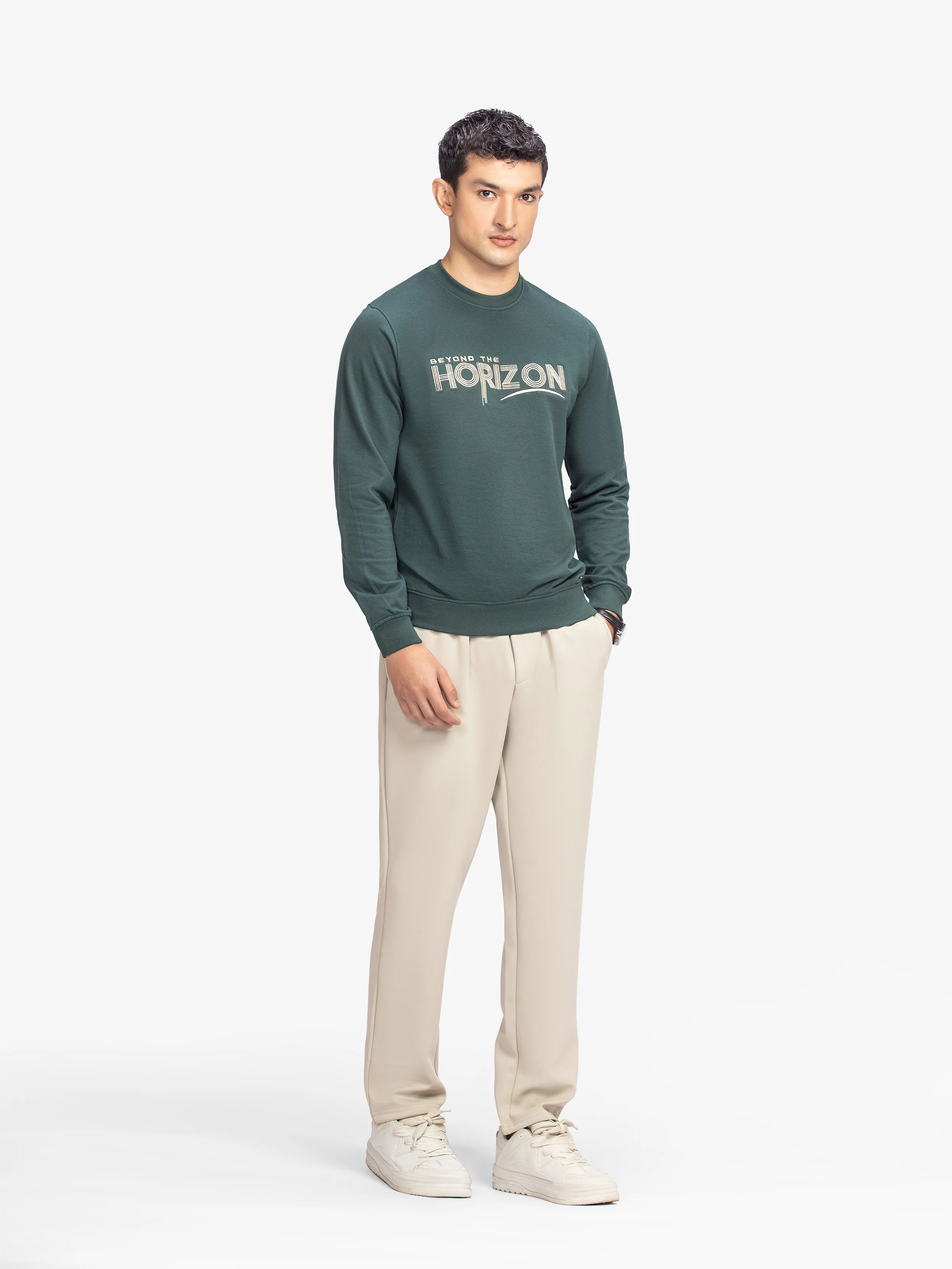 Men's Dark Green Sweatshirt - EMTSS5-005 - Image 4